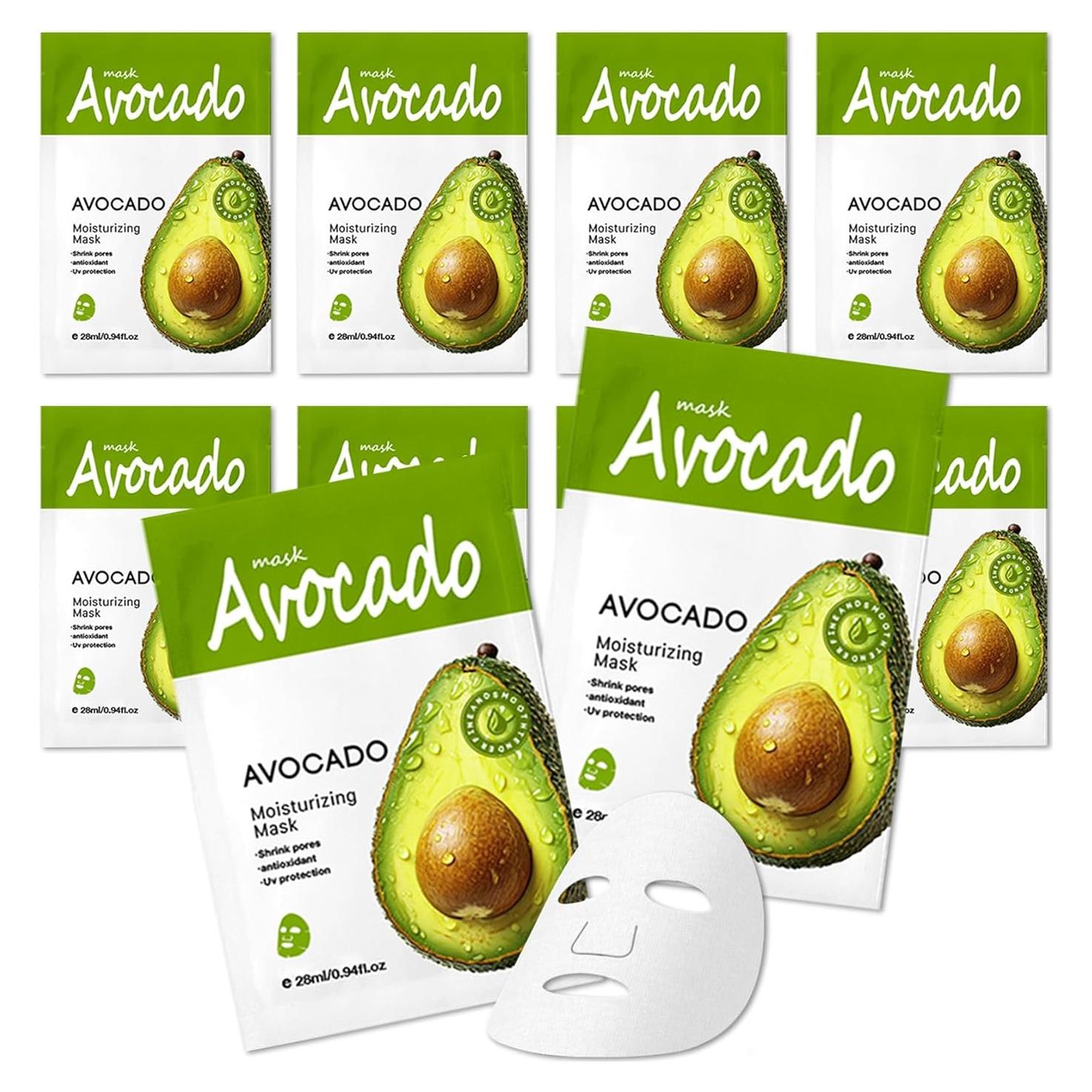 10PCS Face Masks Skincare,Hydrating Face Sheet Masks,Moisturizing Facial Mask,Overnight Facial Sheet Mask for Women and Men,Nourishing Facemasks for All Skin Types 01