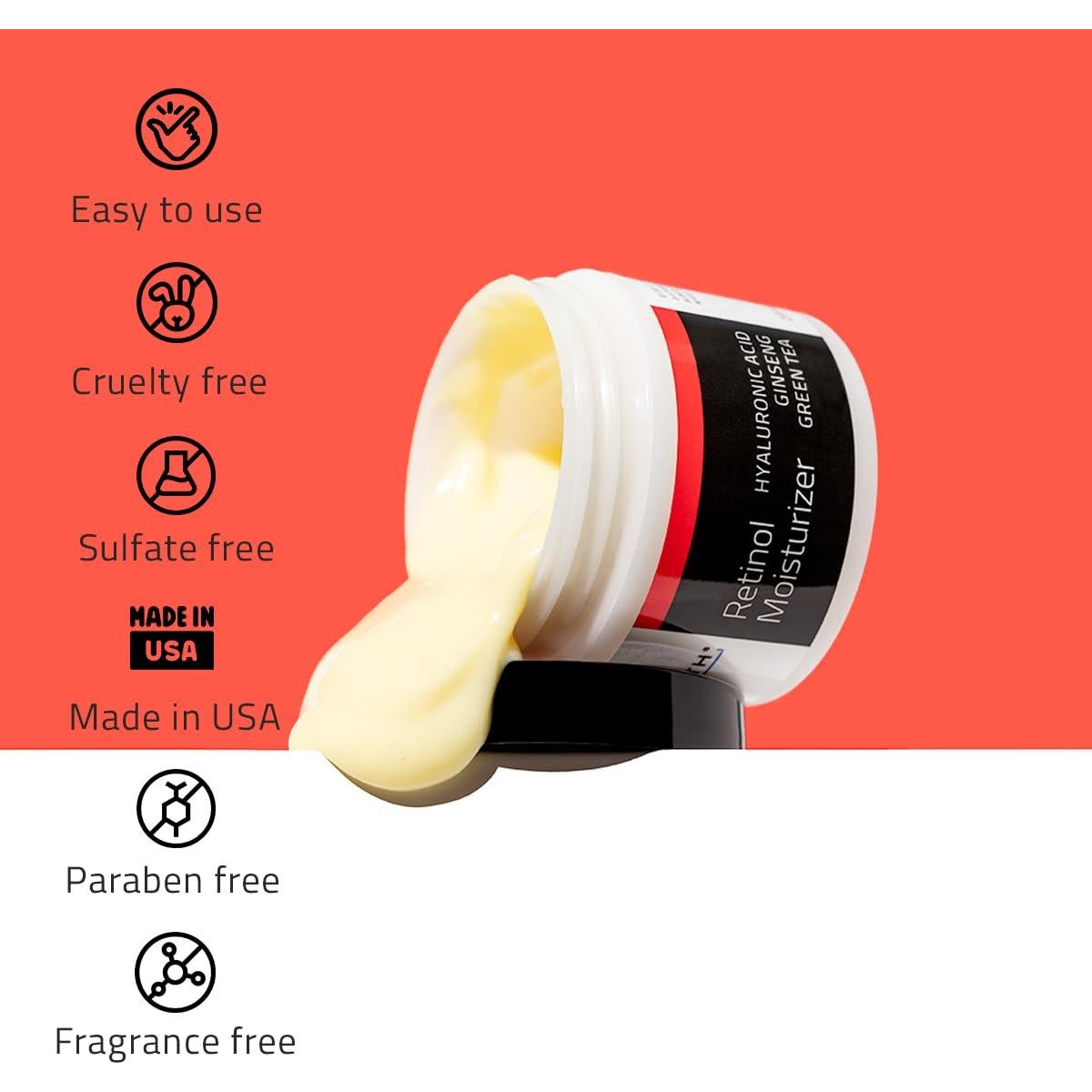 Crema Hidratante de Retinol YEOUTH 28.35g con Ácido Hialurónico