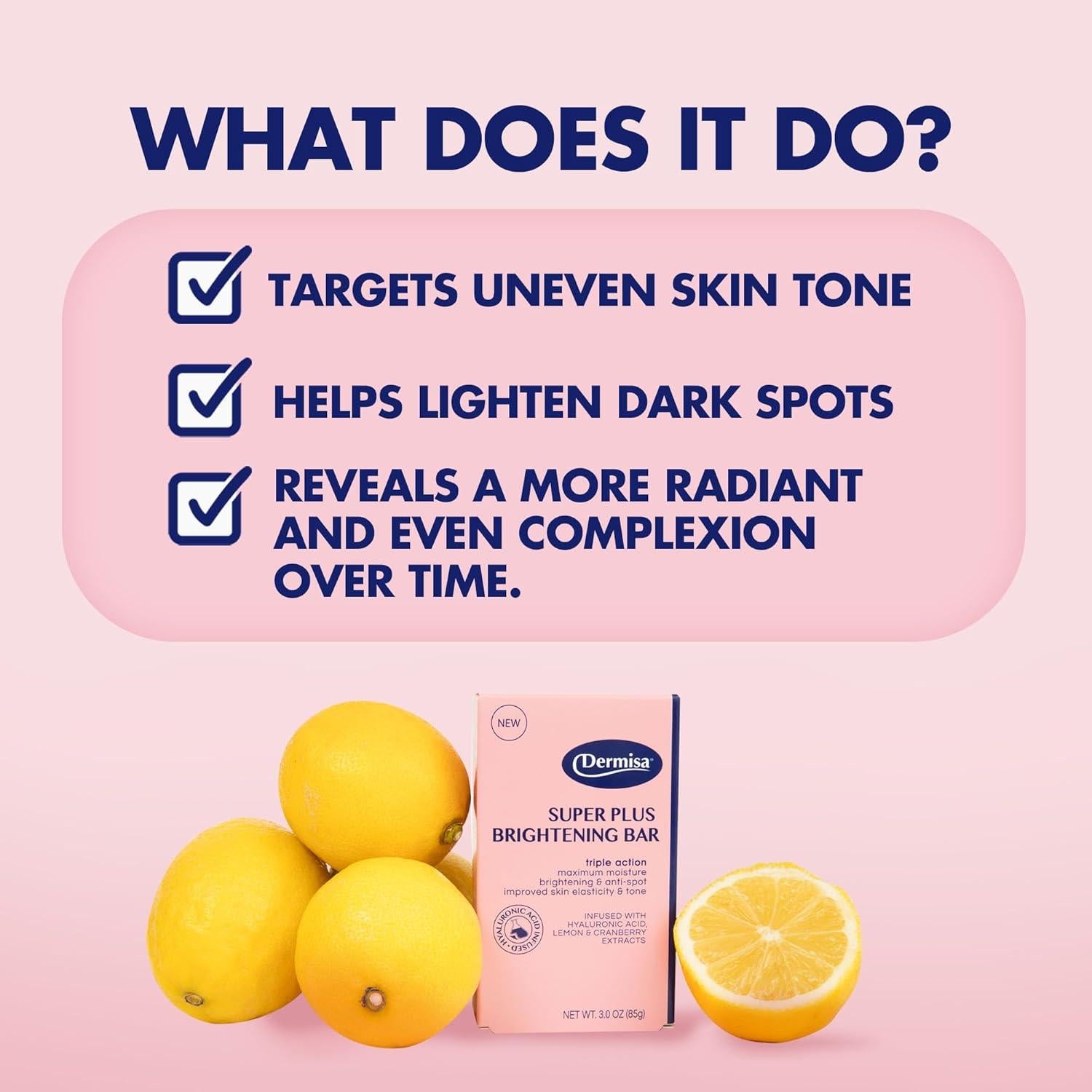 Barra Aclaradora Dermisa Super Plus 85g | Ácido Hialurónico