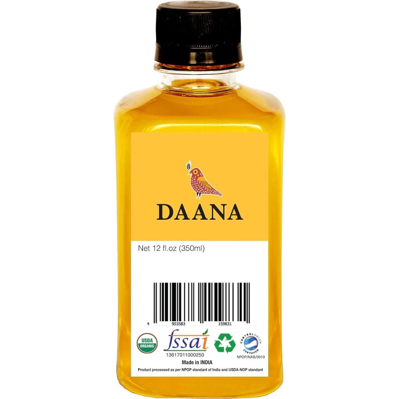 Aceite de Girasol Daana 340 ml Orgánico Prensado en Frío