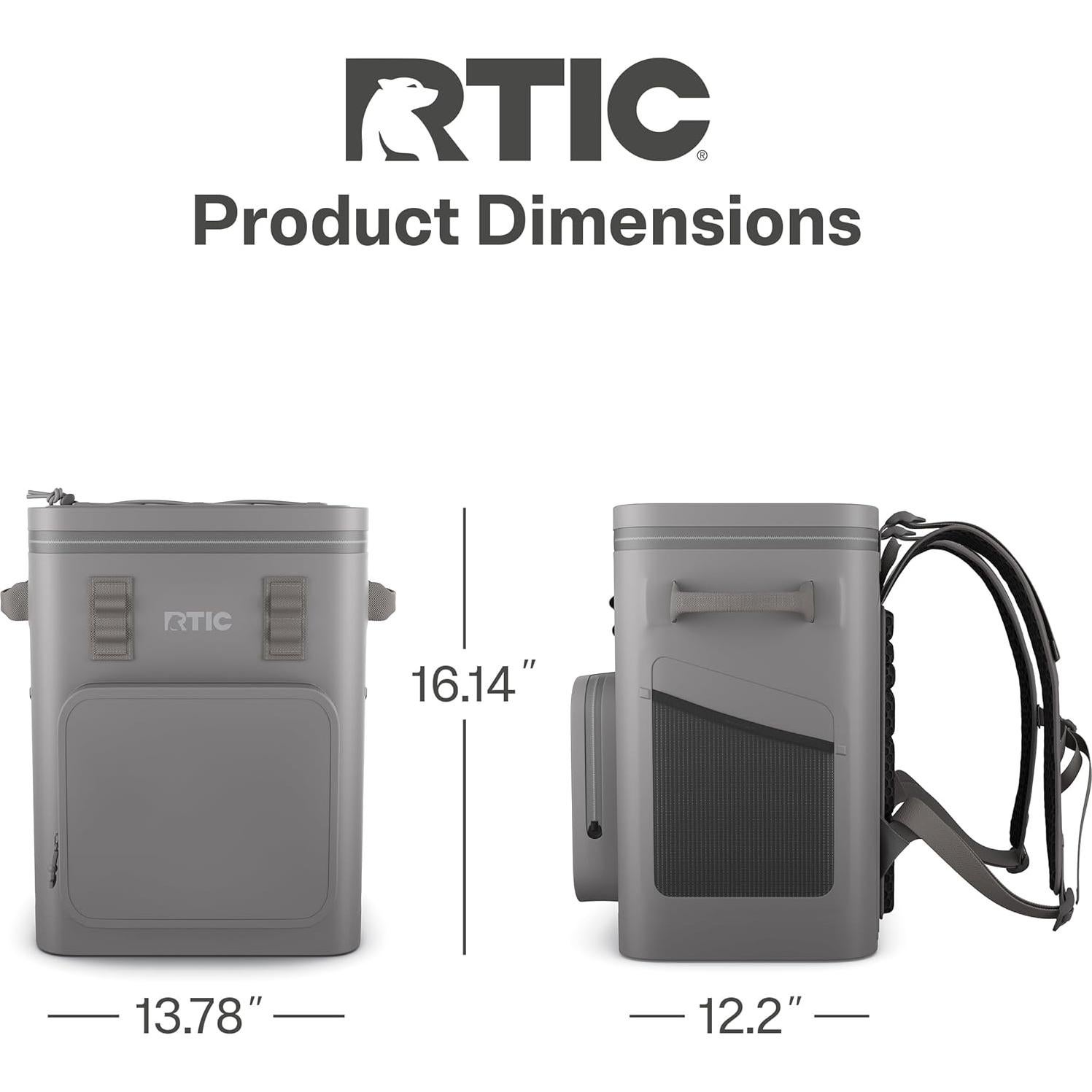 Mochila Enfriador RTIC 24 Latas Impermeable y Flotante