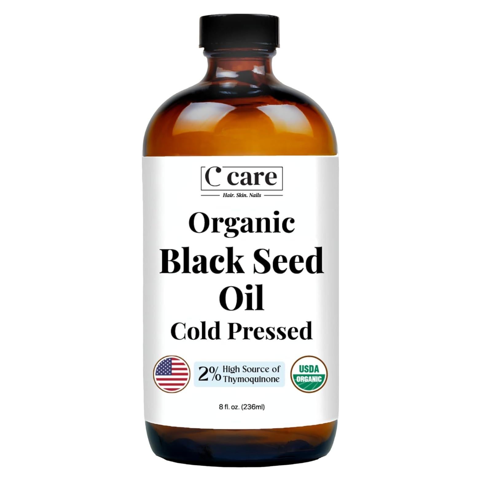 Aceite de Semilla Negra Orgánico C Care 236.6 ml Prensado en Frío