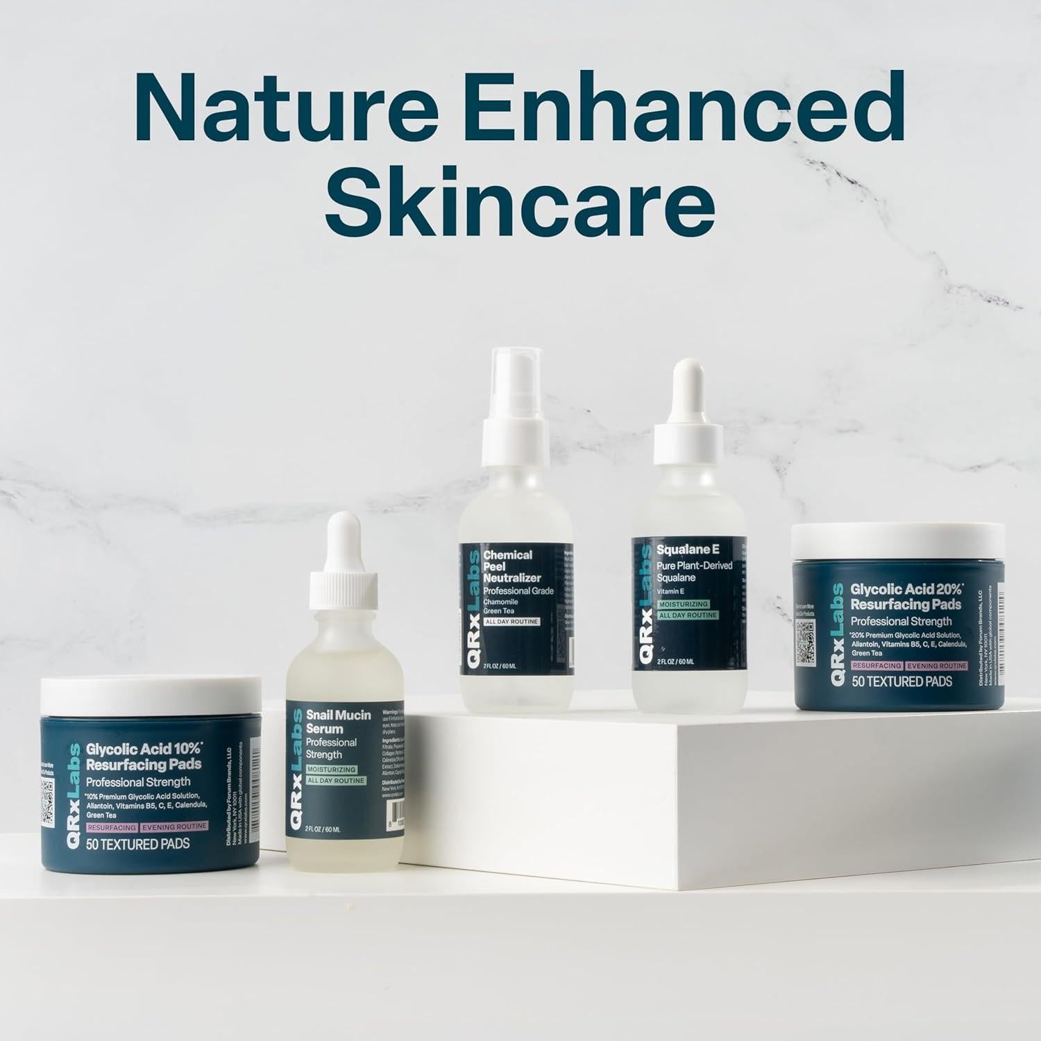 Pads Exfoliantes QRxLabs 10% Ácido Glicólico - 50 Unidades