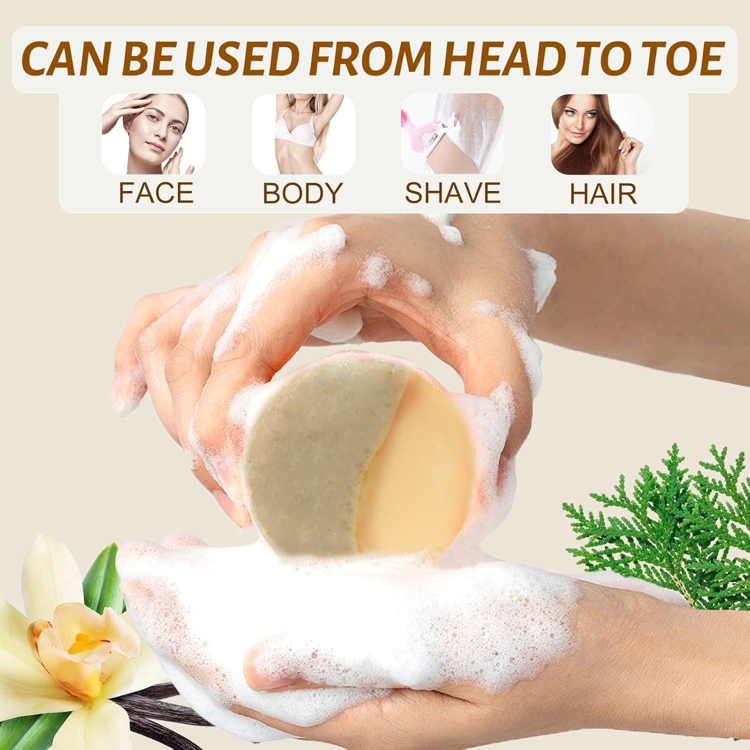 Jabón Exfoliante Hidratante 4 PCS Umpeimvon 101g Aceite de Oliva