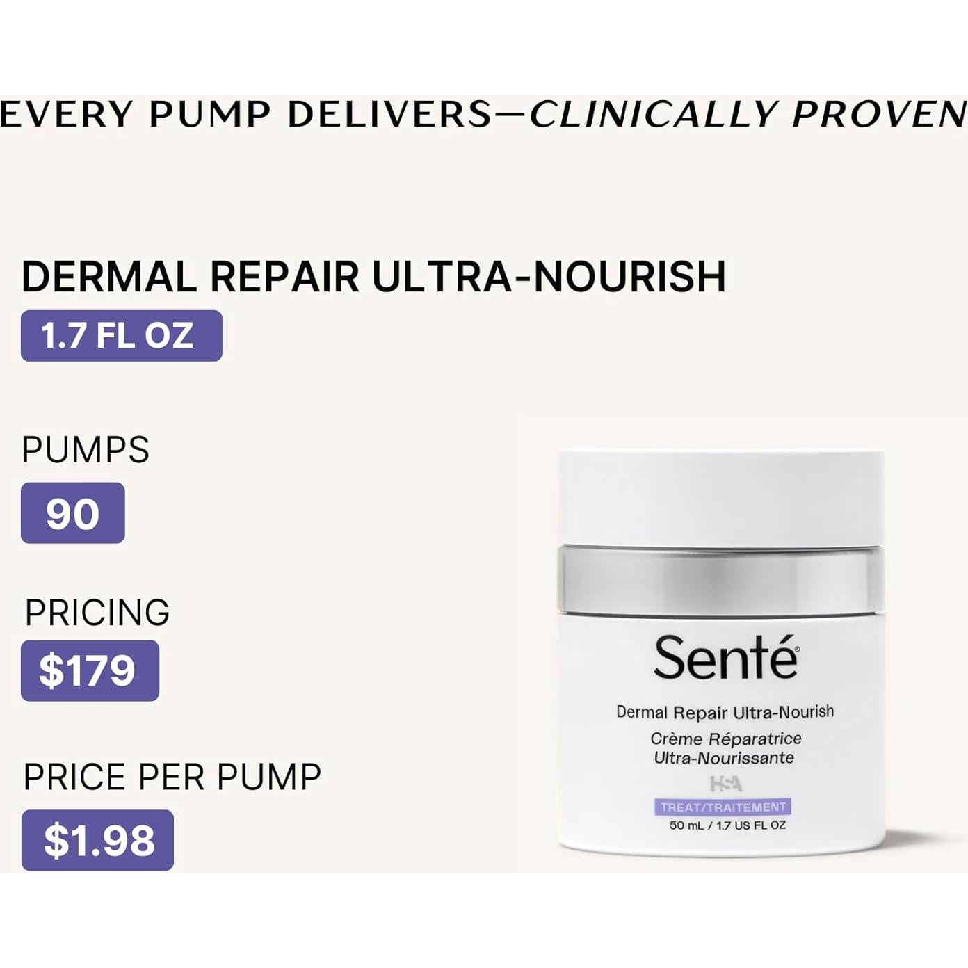 Senté Tratamiento Dermal Ultra-Nutrición 50 ml para Piel Seca