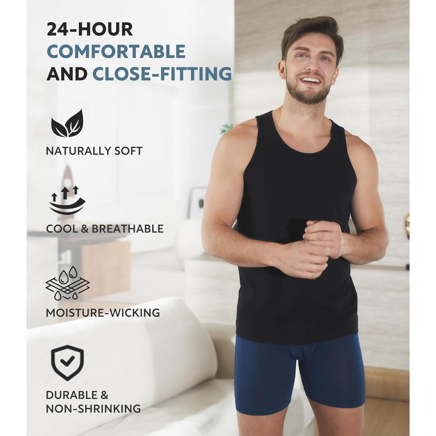 Camisetas Sin Mangas David Archy para Hombres - Paquete de 3