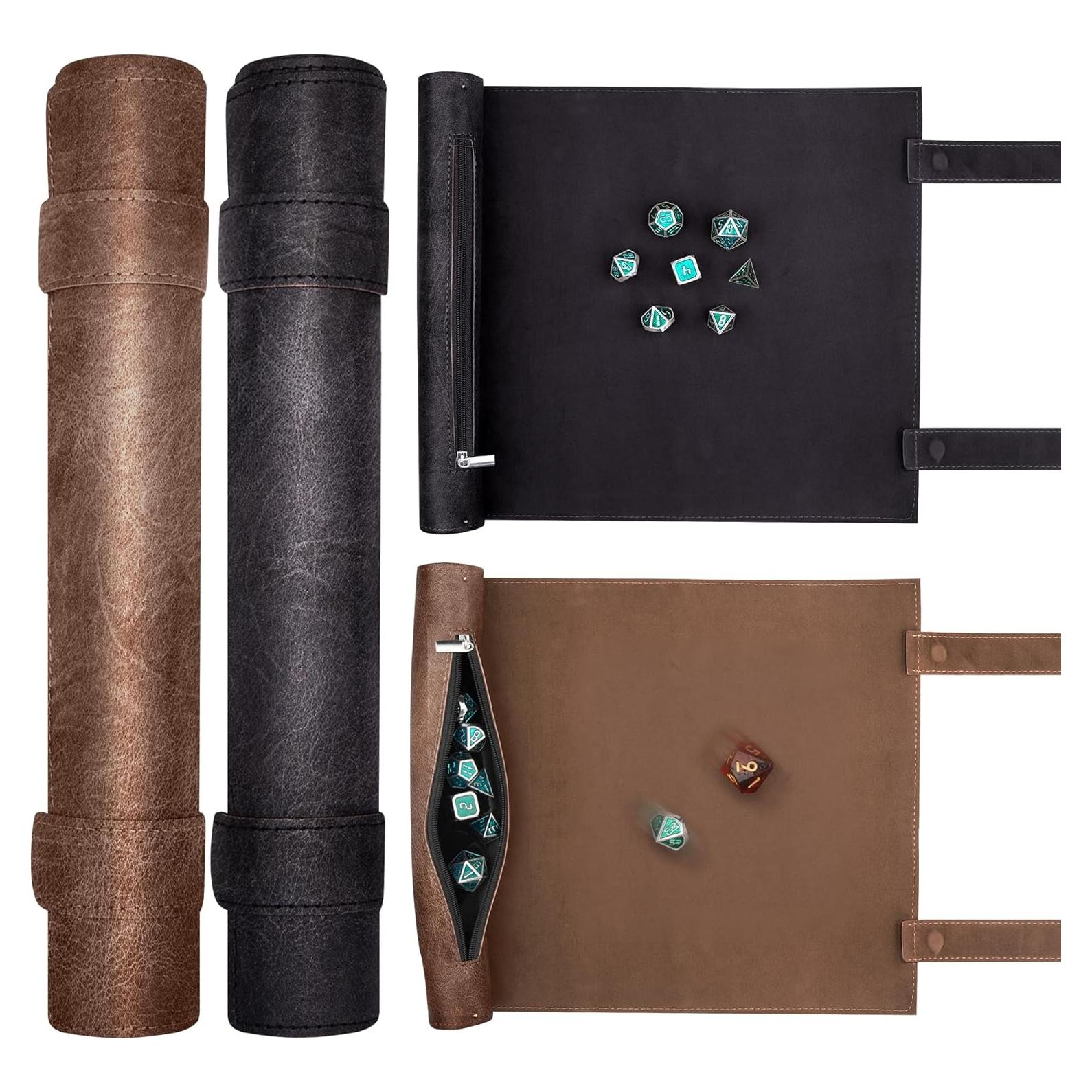 Tapete Magnético para Dados SIQUK 2 Piezas Cuero PU 29.6x25.5 cm