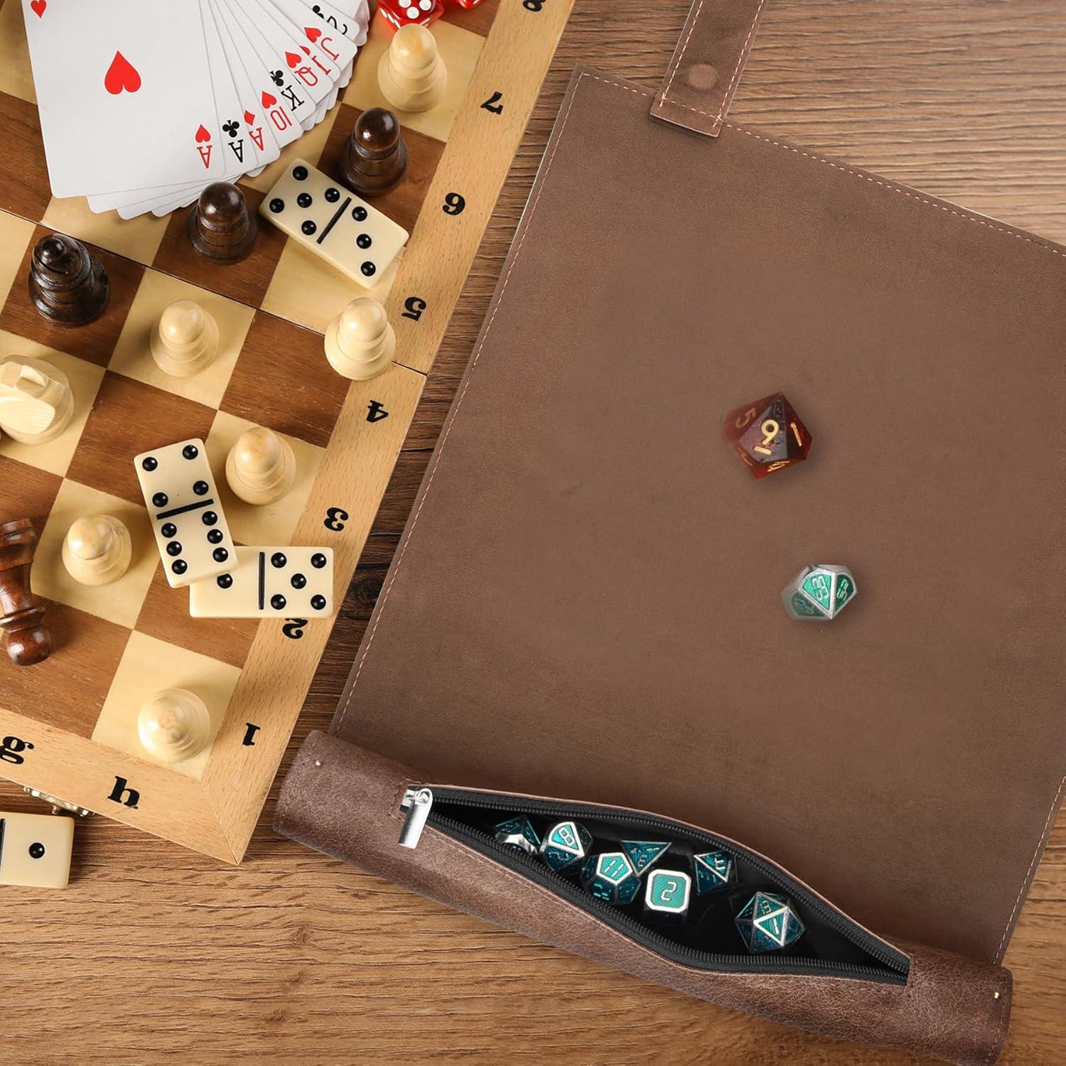 Tapete Magnético para Dados SIQUK 2 Piezas Cuero PU 29.6x25.5 cm