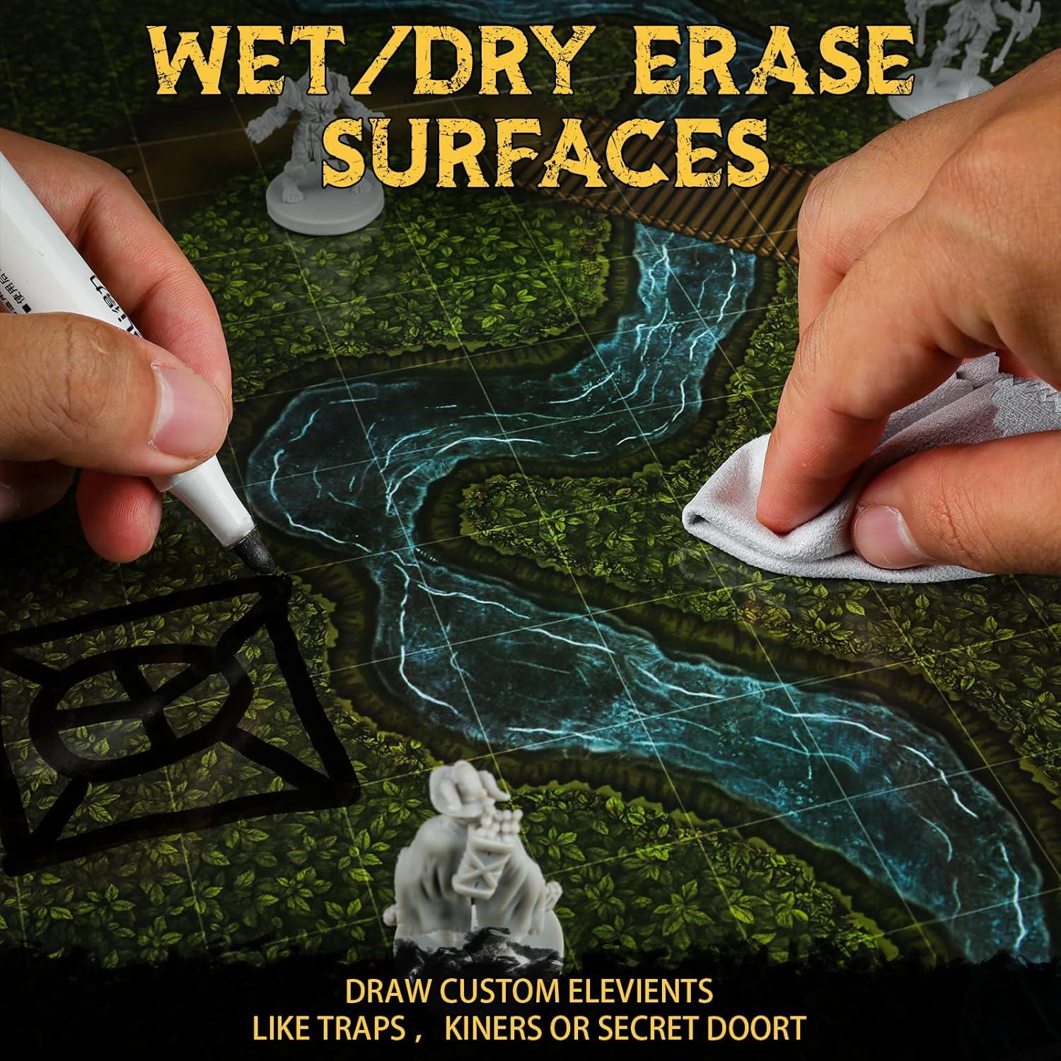 CZYY Libro de Mapas de Batalla RPG - 32 Mats Reutilizables 1"