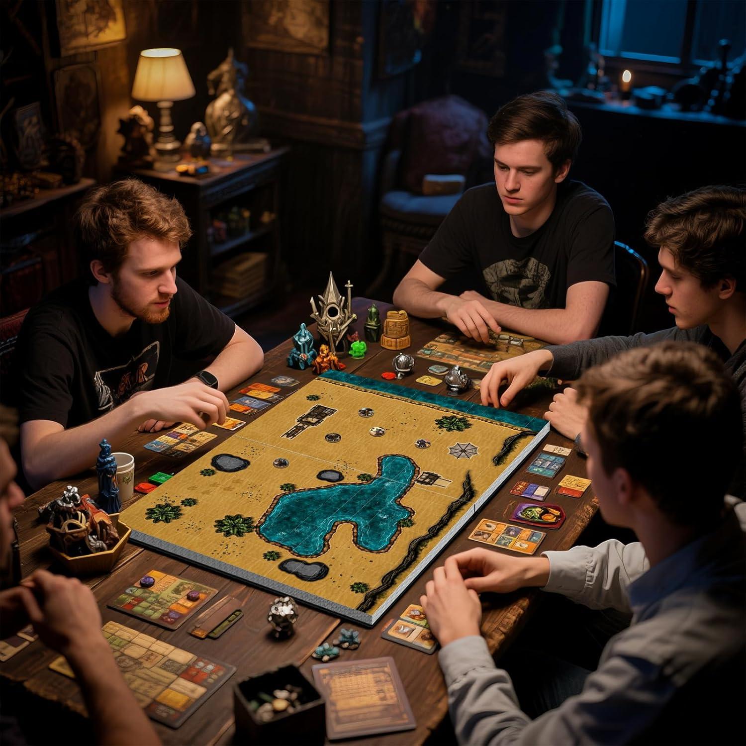 CZYY Libro de Mapas de Batalla RPG - 32 Mats Reutilizables 1"