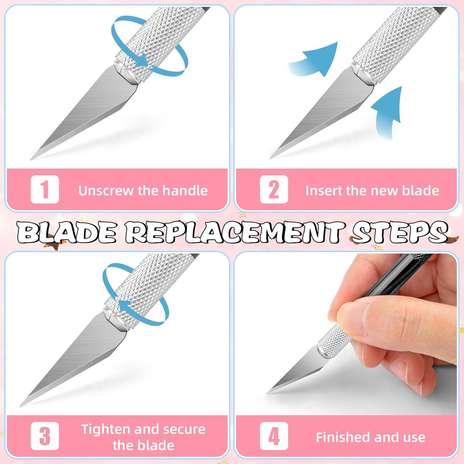 Juego de Cuchillos Exacto DIYSELF 4 Pcs con 40 Cuchillas #11