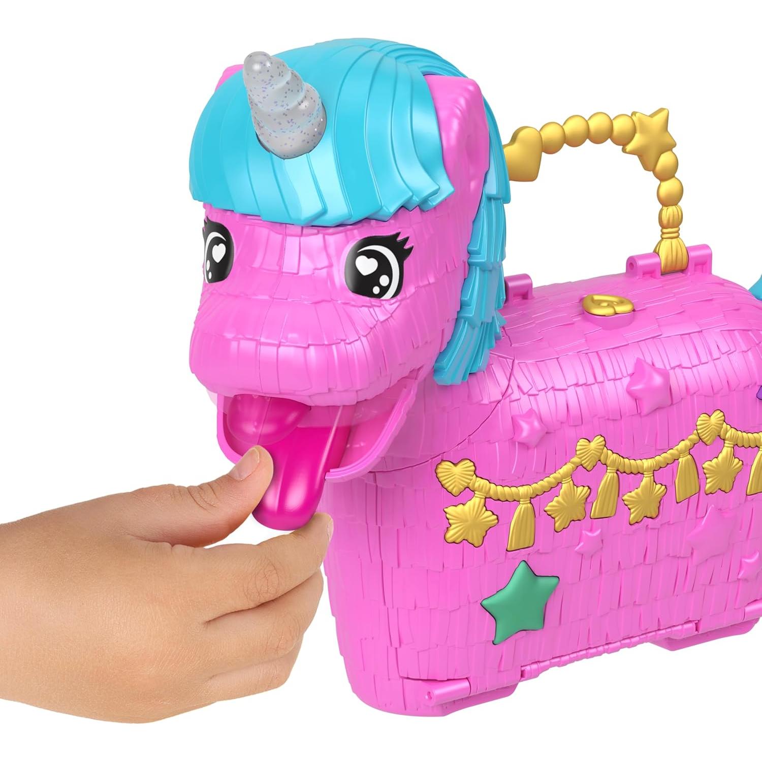 Set de Juego Unicornio Polly Pocket con 2 Muñecas y 25 Accesorios