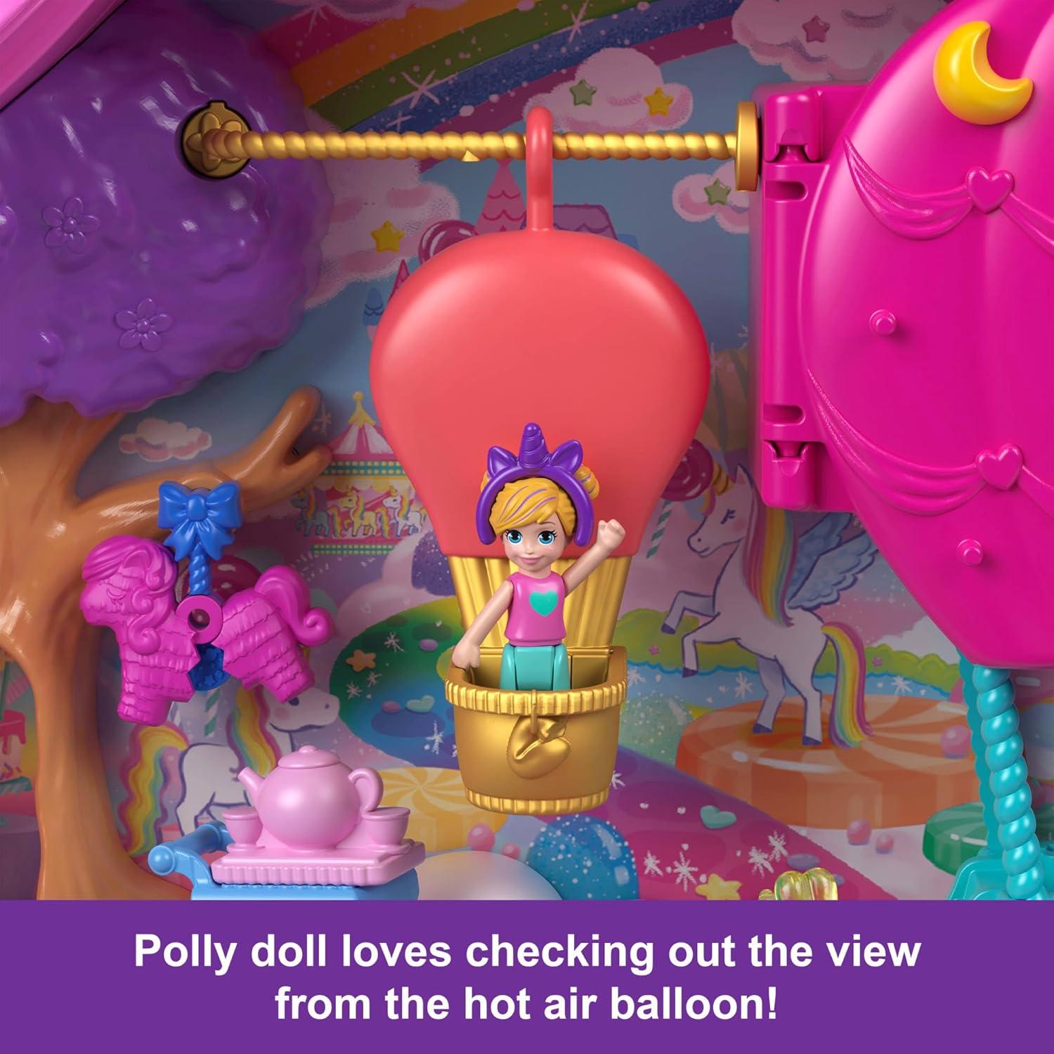 Set de Juego Unicornio Polly Pocket con 2 Muñecas y 25 Accesorios