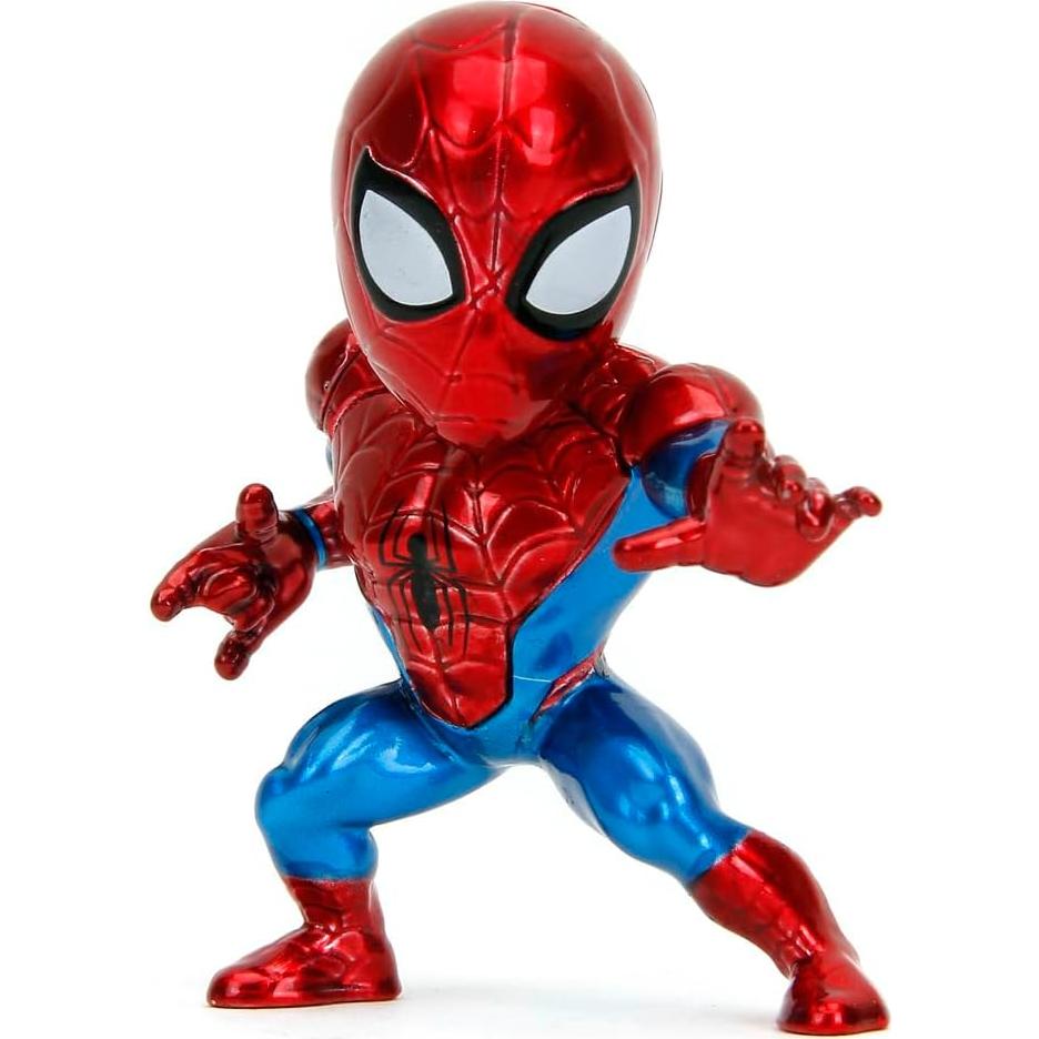 Conjunto de 4 Figuras de Metal Marvel Spider-Man Jada Toys 6 cm