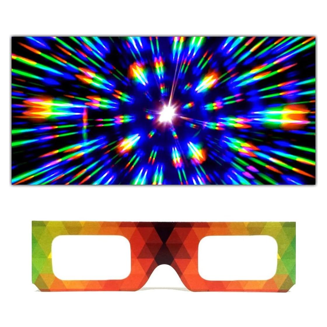 Gafas de Difracción de Papel 1 Paquete - Diseño Arcoíris