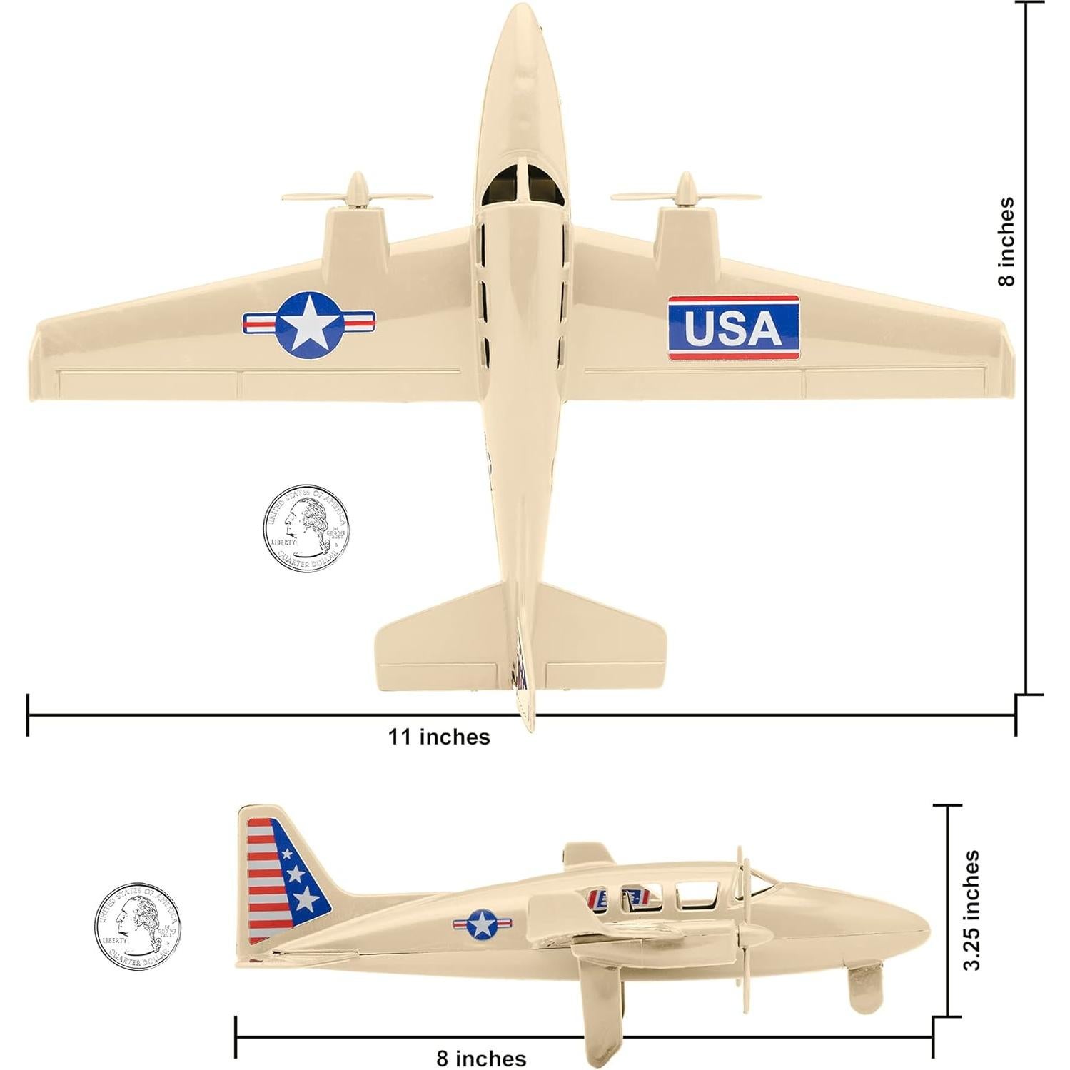 TimMee Avión de Hélice y Jet de Combate Tan 1:50