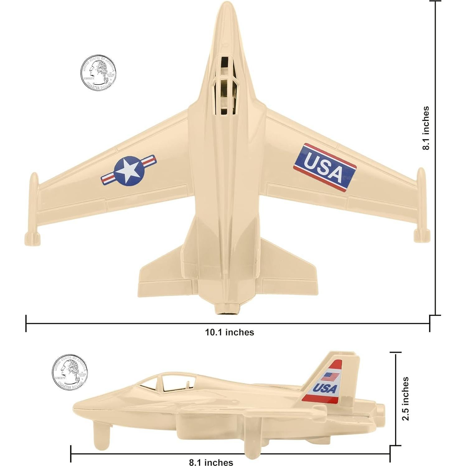 TimMee Avión de Hélice y Jet de Combate Tan 1:50