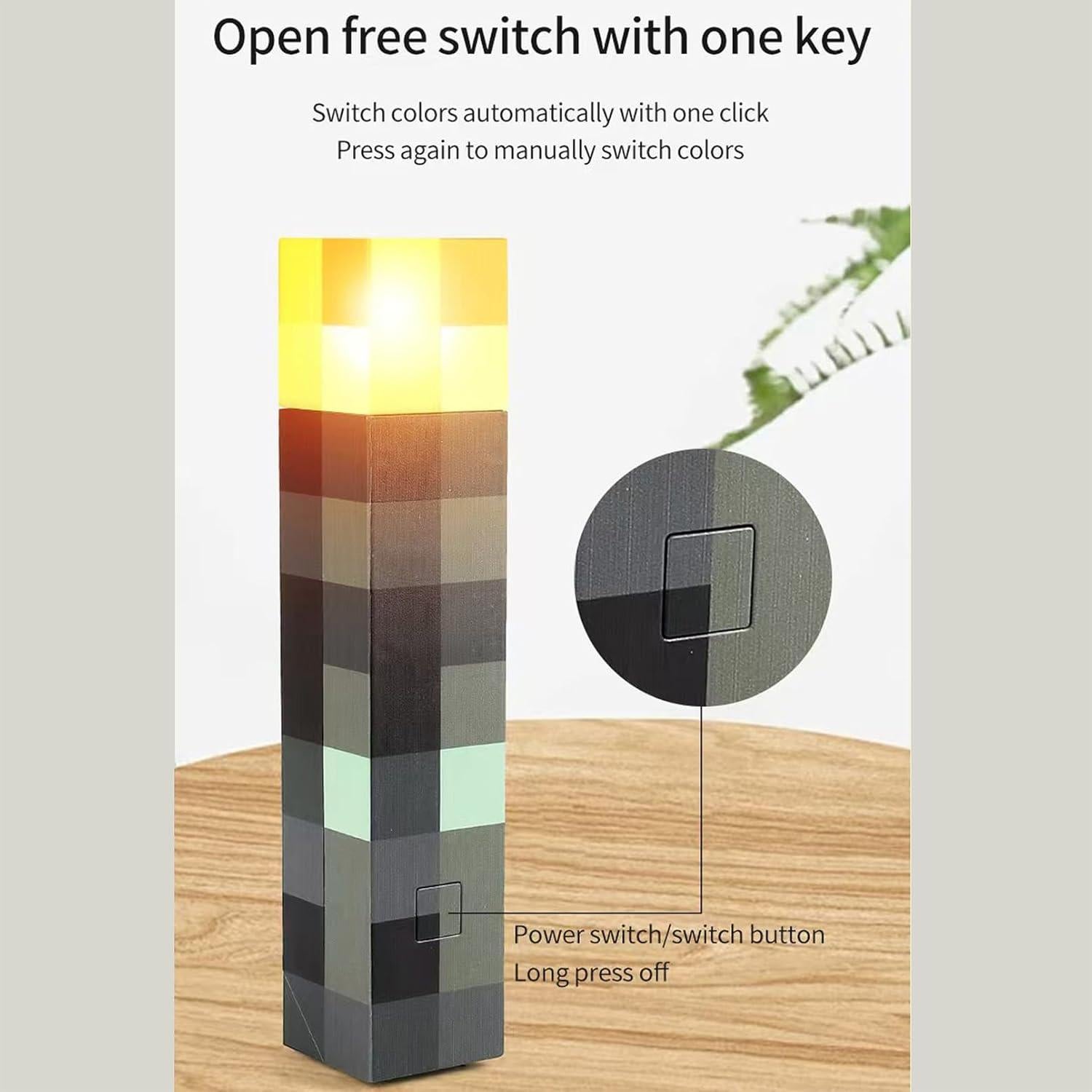 Lámpara de antorcha recargable USB Yevheniy 3 niveles brillo