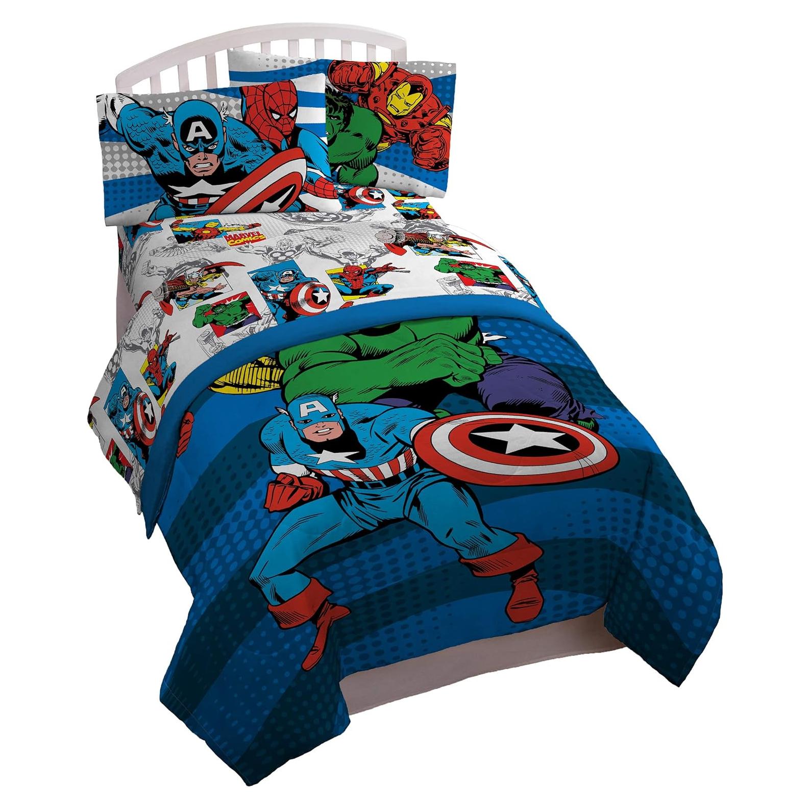 Juego de Cama Twin Avengers Jay Franco 4 Piezas 100% Poliester