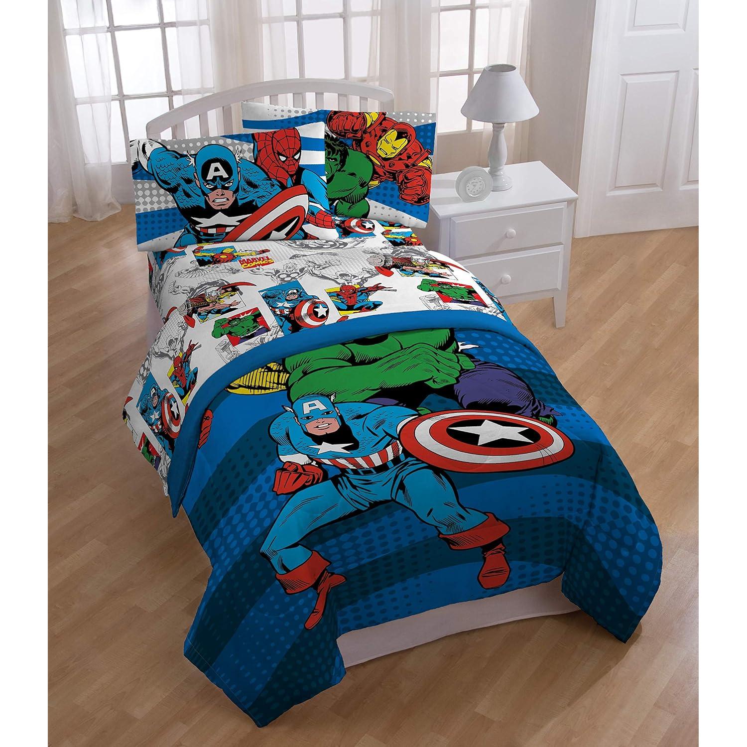 Juego de Cama Twin Avengers Jay Franco 4 Piezas 100% Poliester