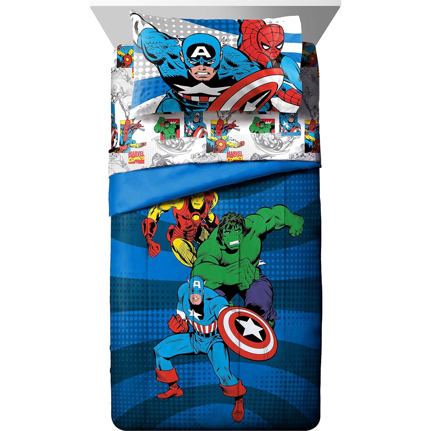 Juego de Cama Twin Avengers Jay Franco 4 Piezas 100% Poliester