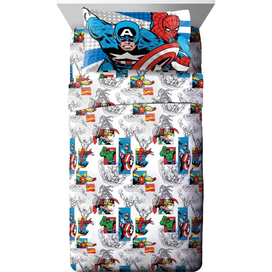 Juego de Cama Twin Avengers Jay Franco 4 Piezas 100% Poliester