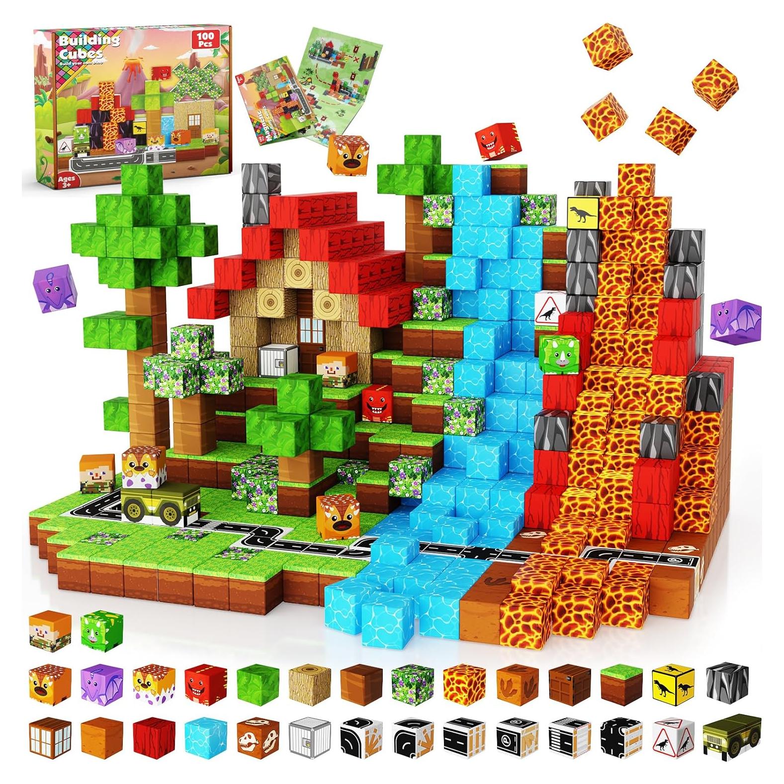 Bloques de Construcción Magnéticos 100PCS Magnetopia - Juguete STEM