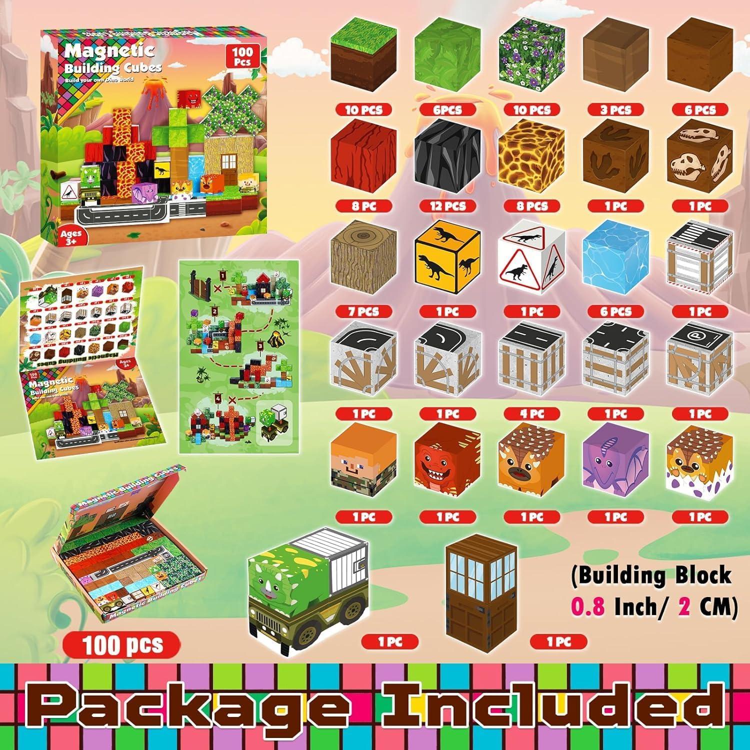 Bloques de Construcción Magnéticos 100PCS Magnetopia - Juguete STEM