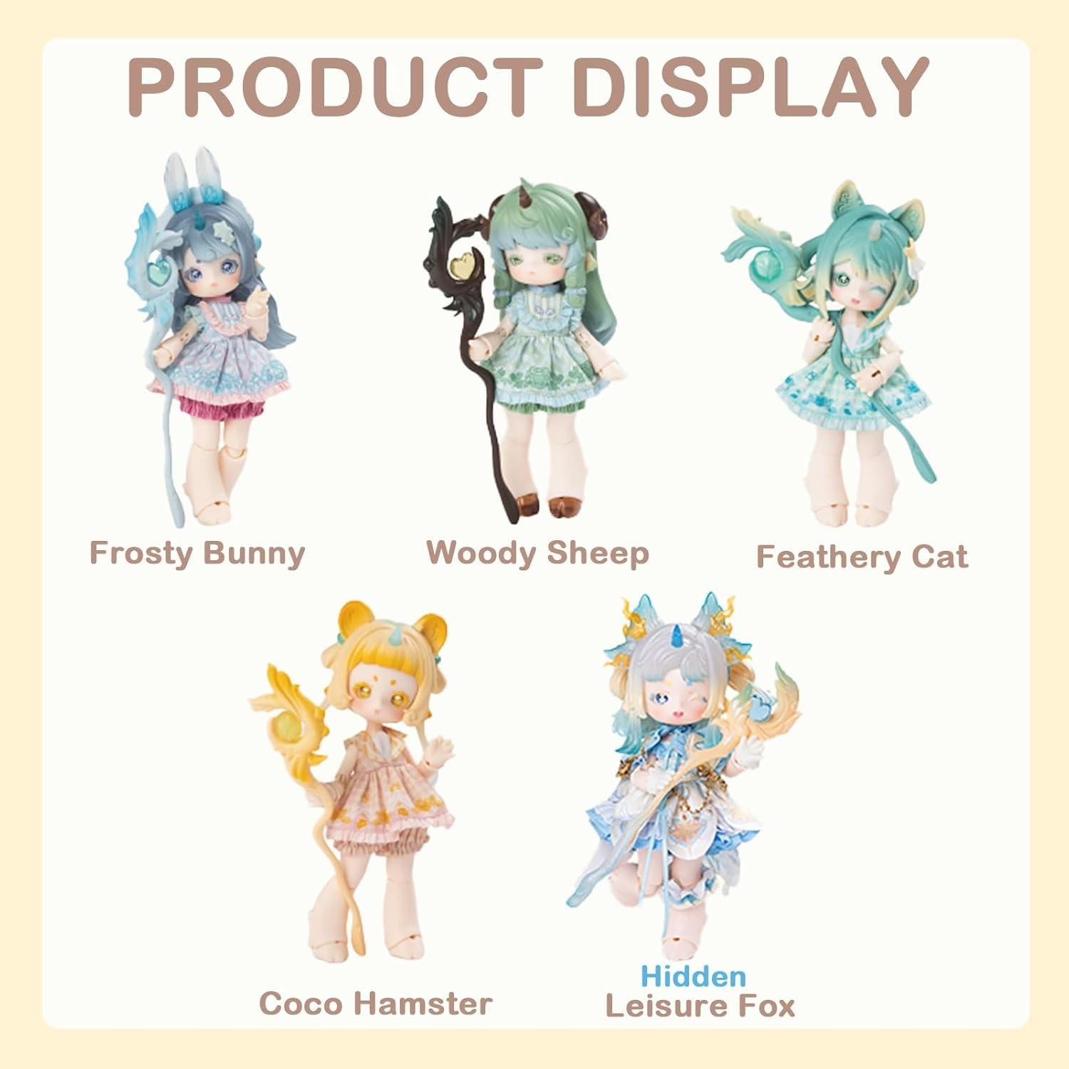 Antu Cute Beast Magic Series - Set de 4 Figuras Coleccionables