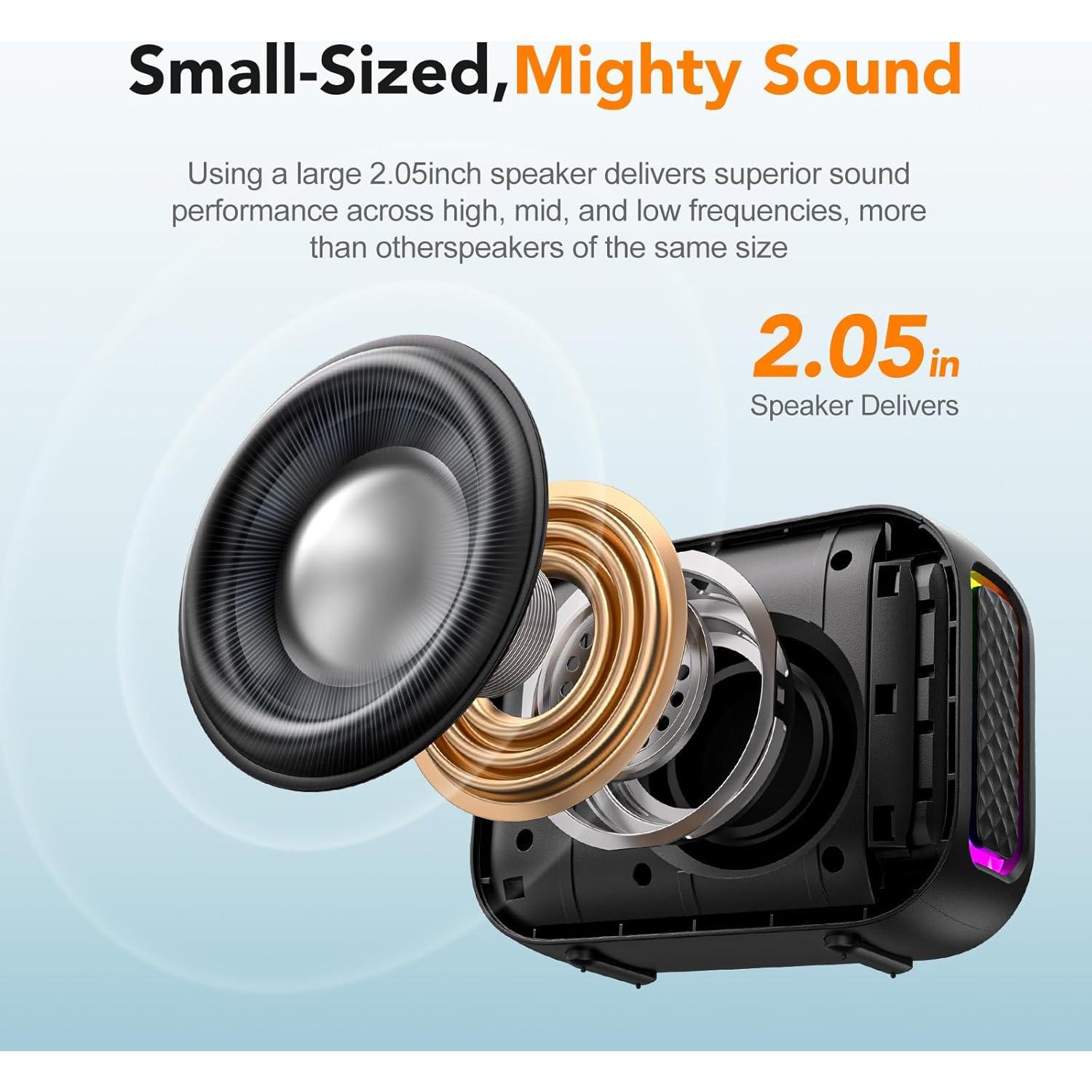 Altavoz Bluetooth Portátil DB N7A Impermeable 24H Negro