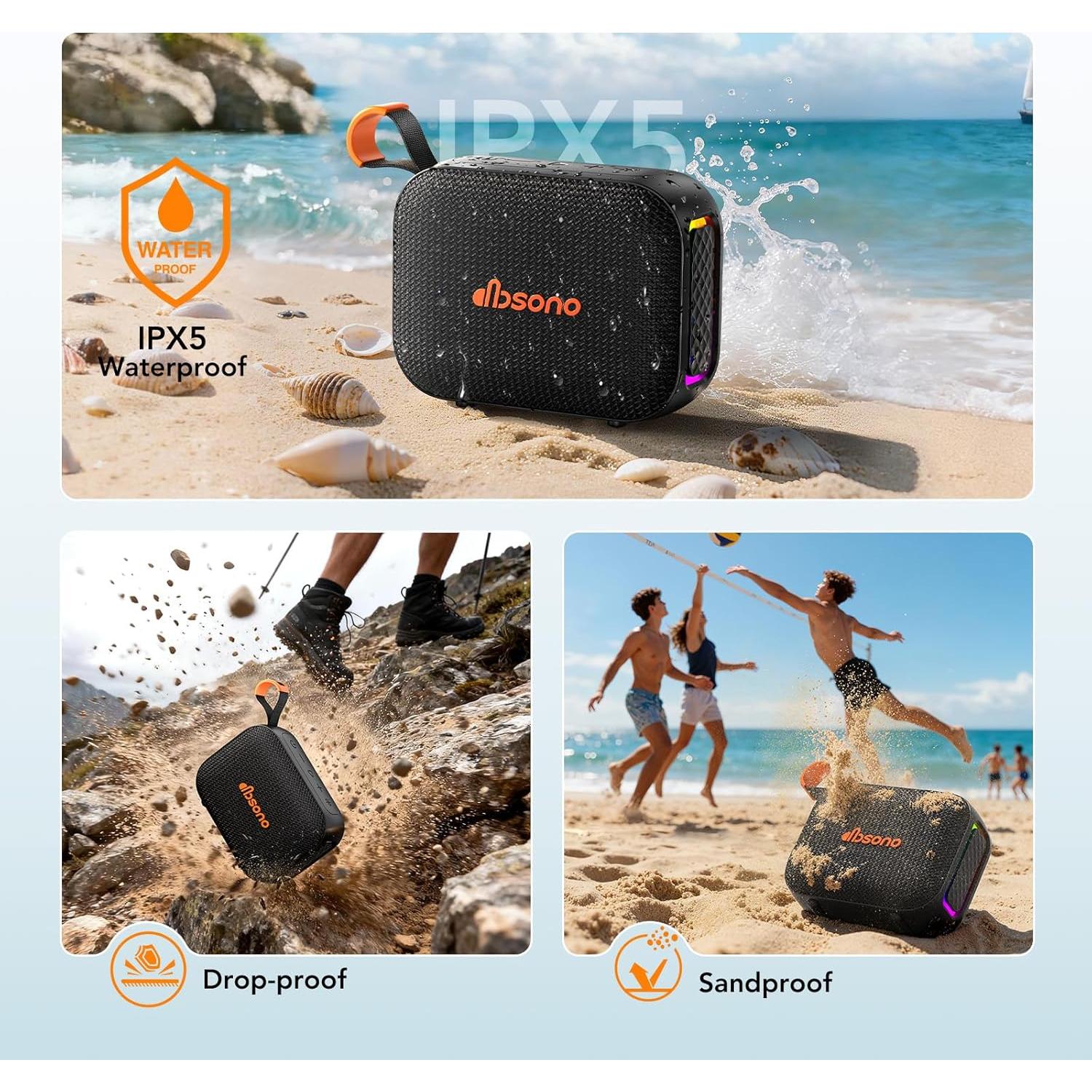 Altavoz Bluetooth Portátil DB N7A Impermeable 24H Negro