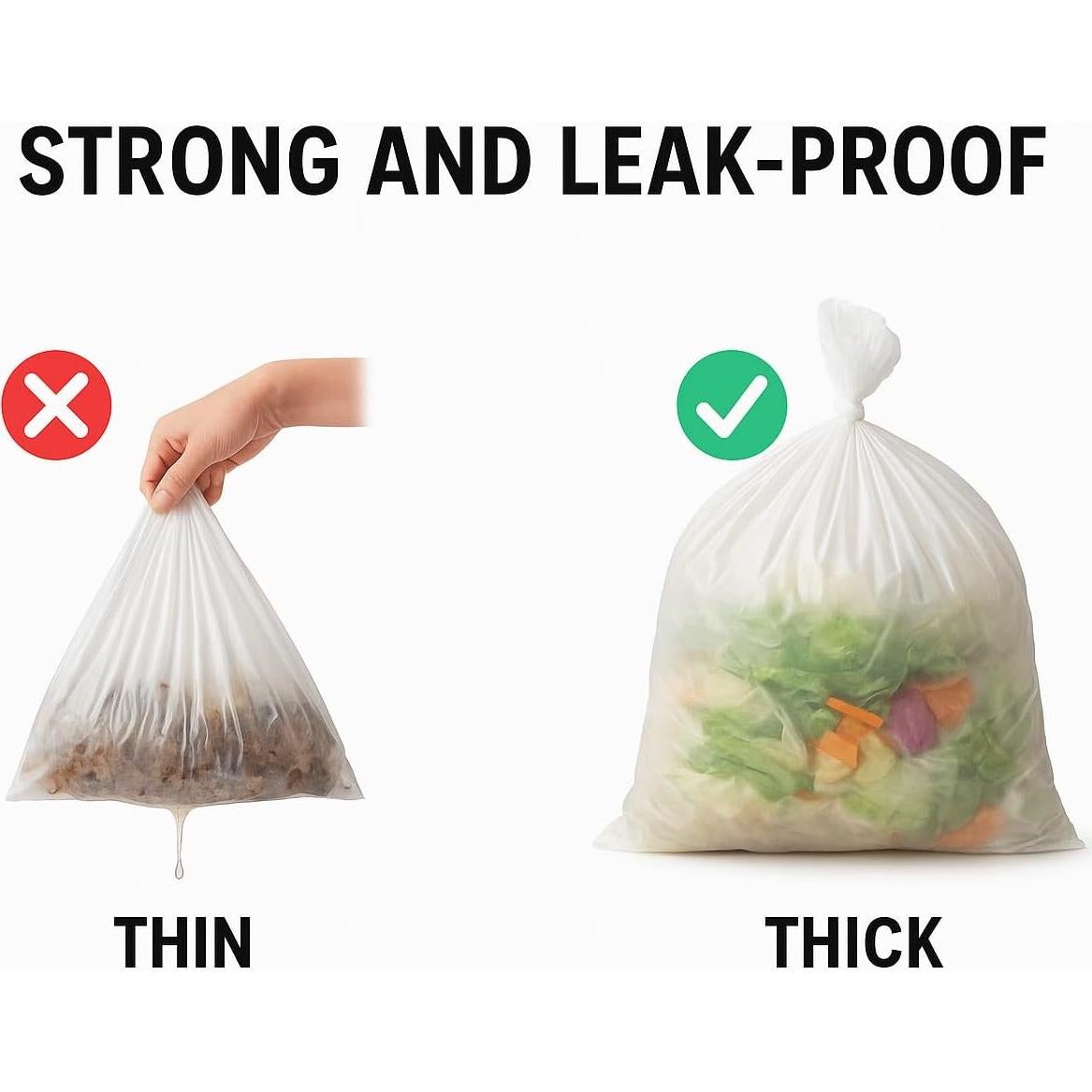 Bolsas de Basura Pequeñas 4 Galones cxggleo - 100 Unidades