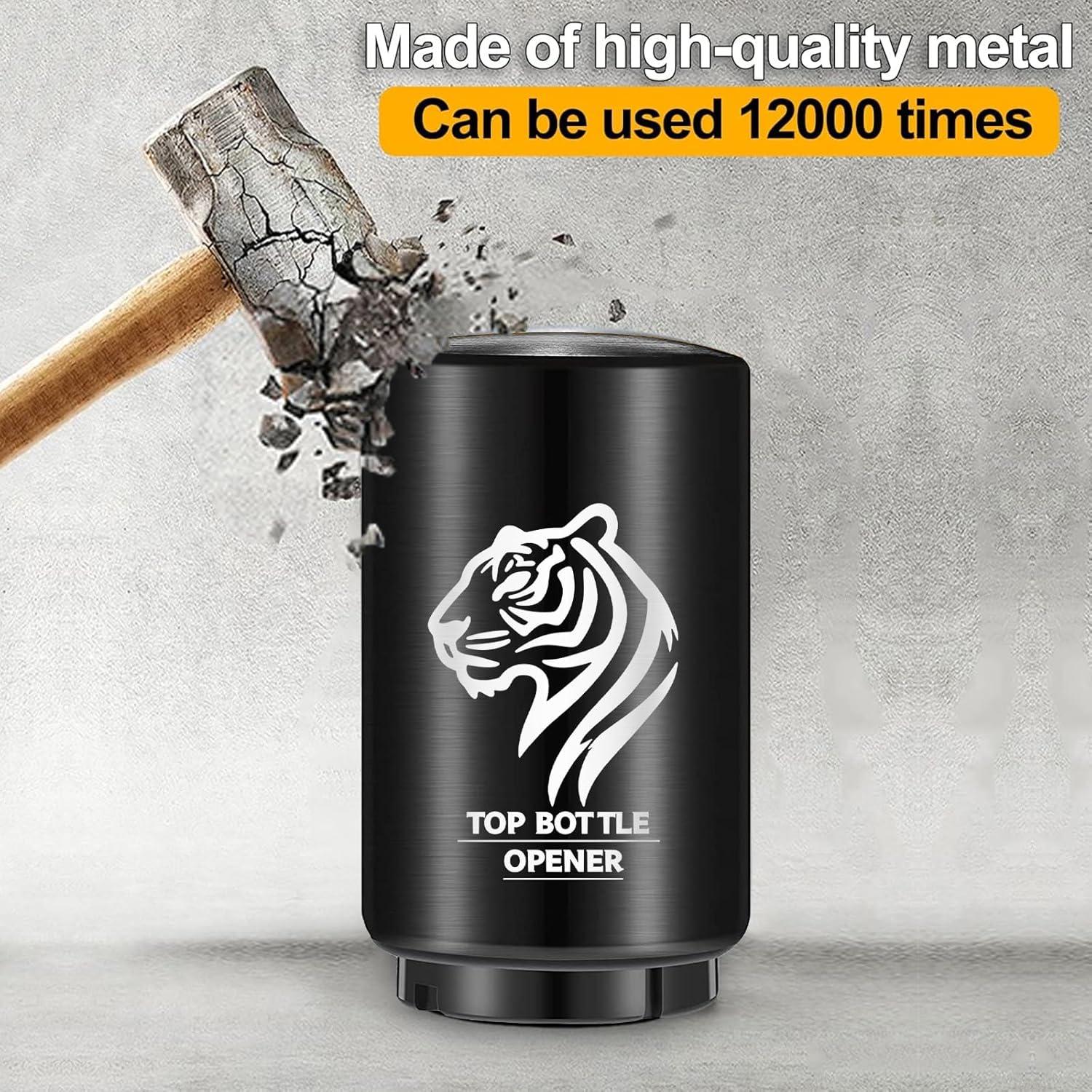 Abrebotellas Automático Acero Inoxidable Negro Tigre 116g