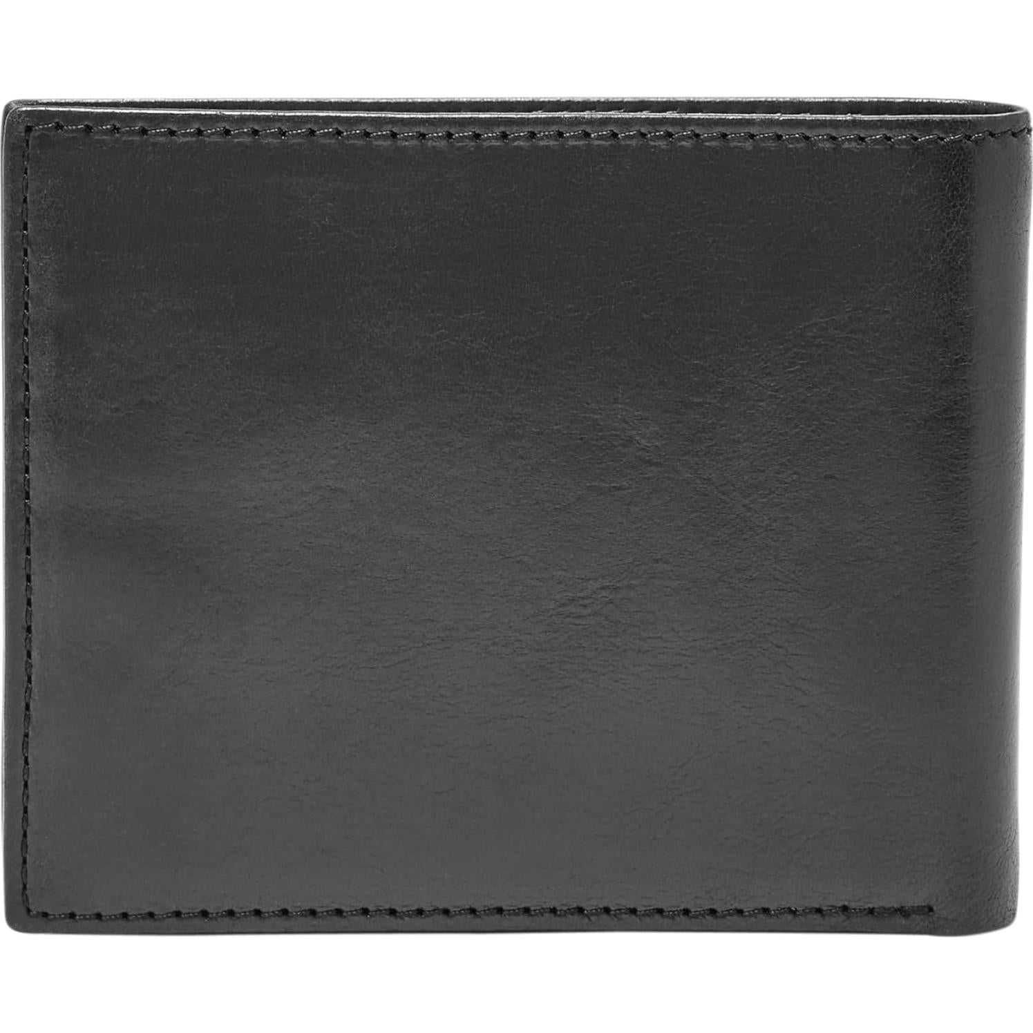 Cartera Bifold de Cuero Genuino Fossil Hayes con Ventana ID