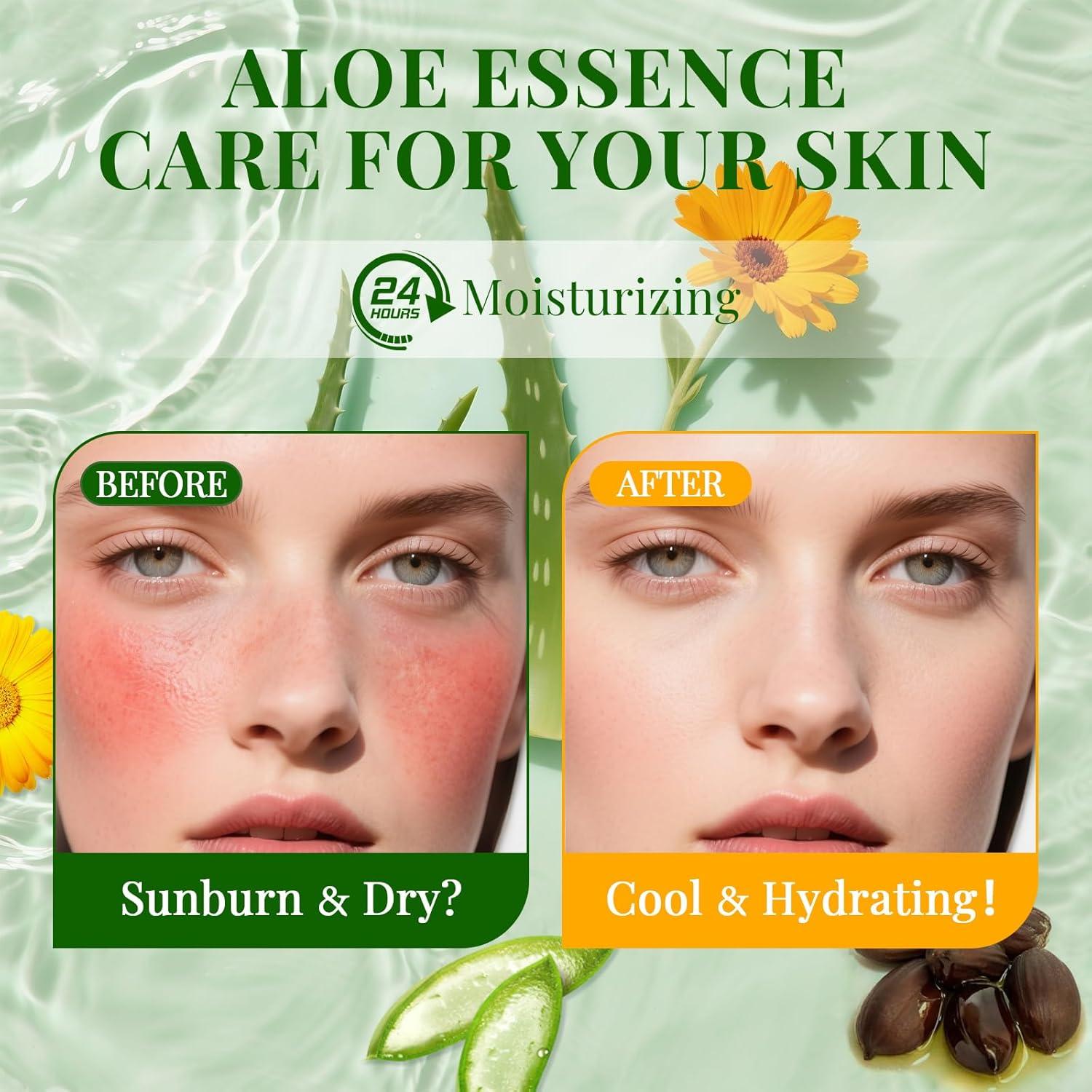 Paquete de 12 mascarillas faciales de aloe vera hidratantes