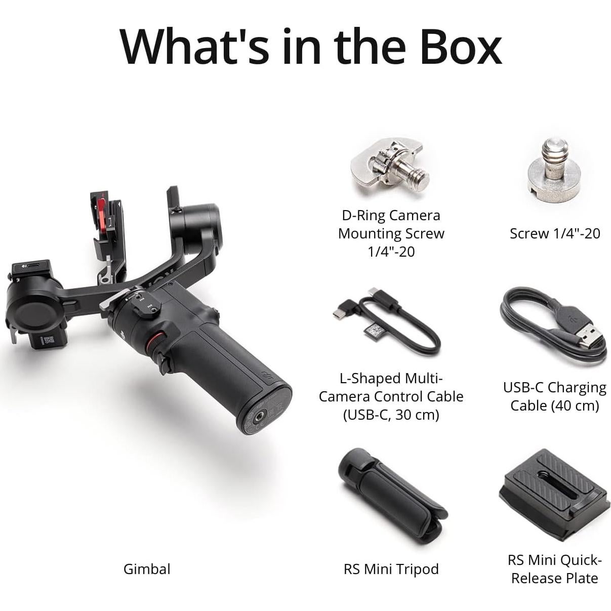 DJI RS 3 Mini Estabilizador 3 Ejes 2 kg Carga Bluetooth