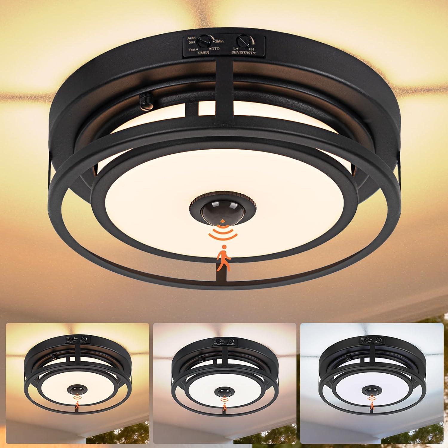 Luz de Techo LED Yolsunes 30.48cm con Sensor de Movimiento 3CCT