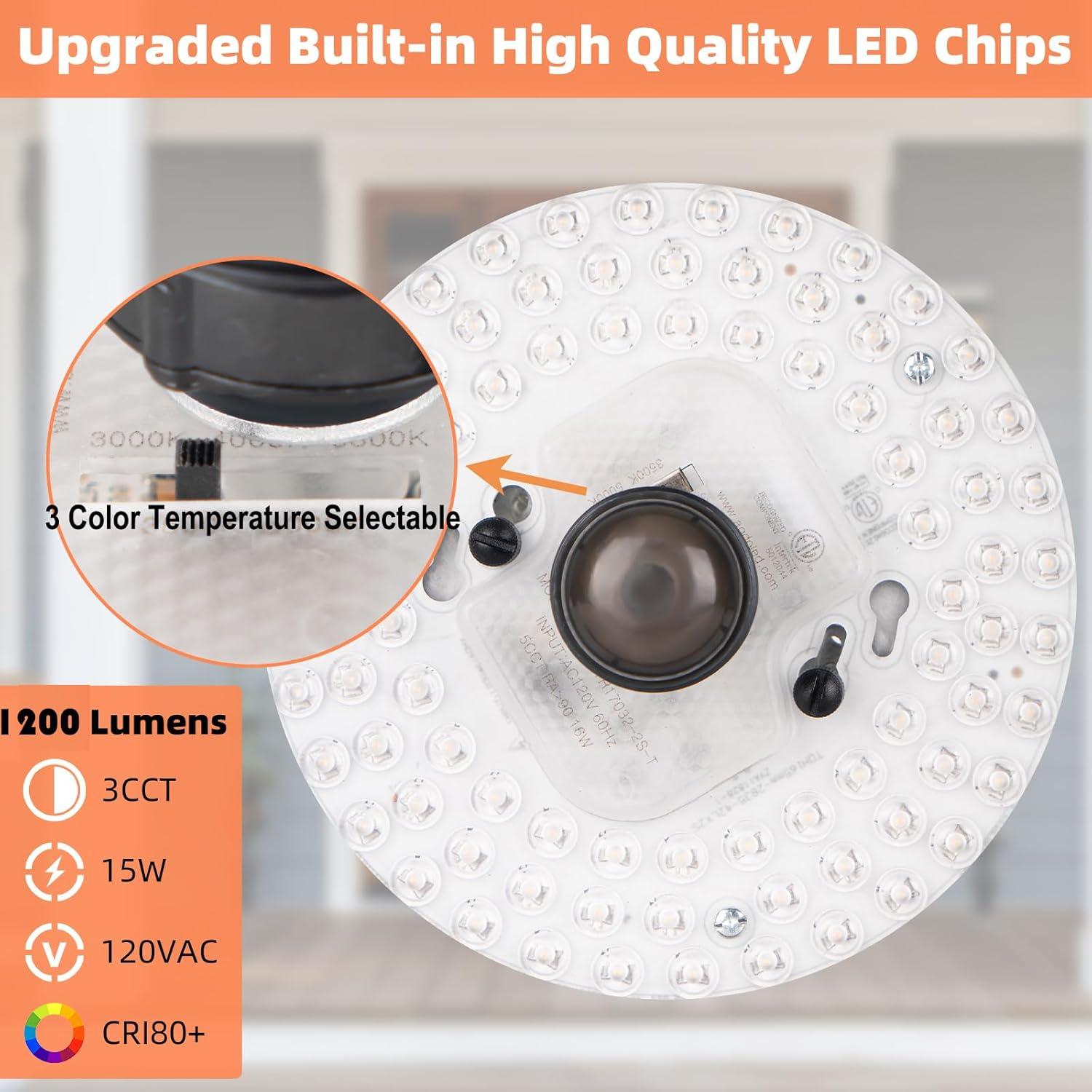 Luz de Techo LED Yolsunes 30.48cm con Sensor de Movimiento 3CCT