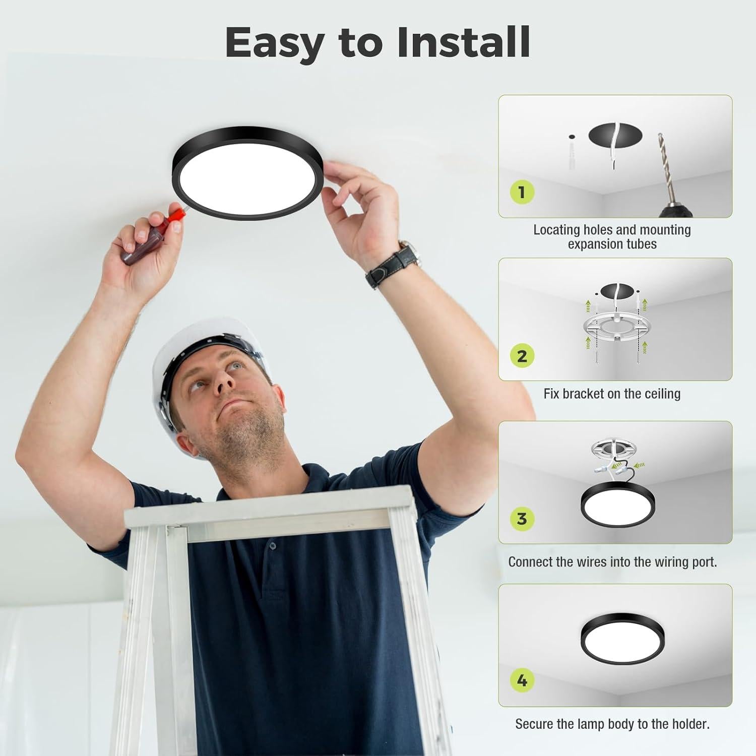 Lámpara de Techo LED Empotrada Hepside 18cm 15W Regulable 1500LM