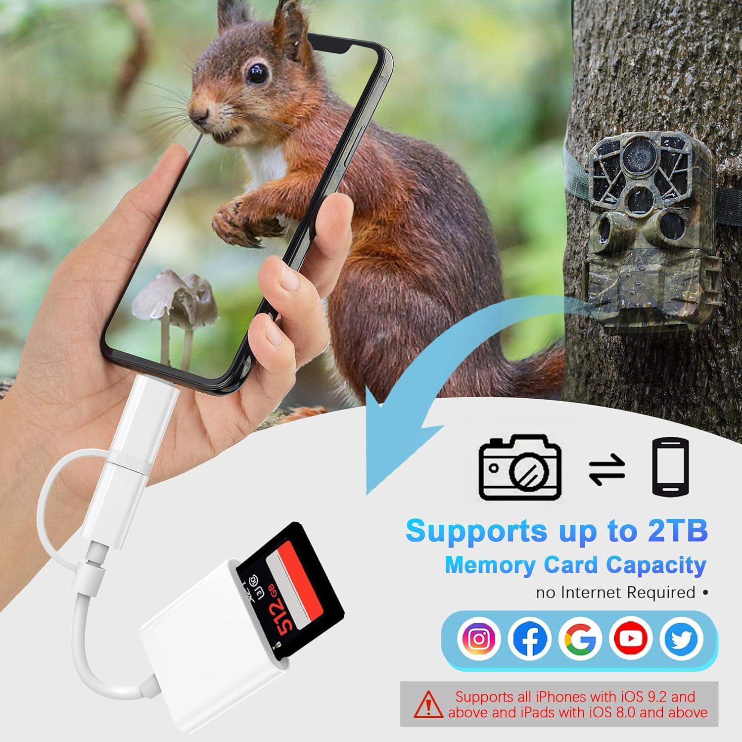 Lector de Tarjetas SD DCNETWORK USB-C y Lightning Blanco