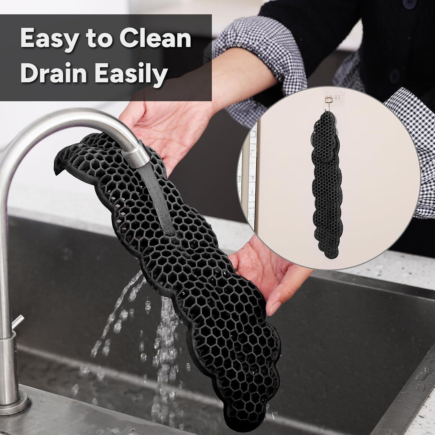 Juego de Reposamuñecas Ergonómico YAVOUN para Teclado y Ratón Negro