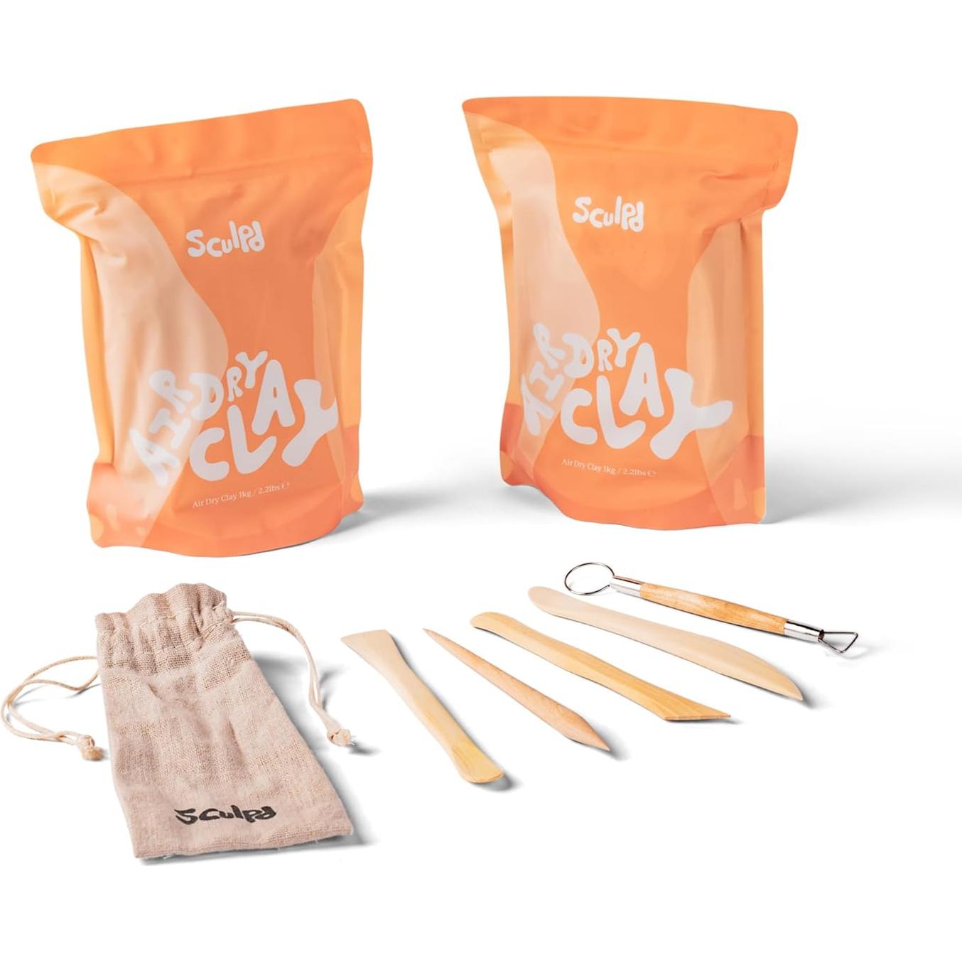 Kit de Cerámica Sculpd - Arcilla Secado al Aire para 2