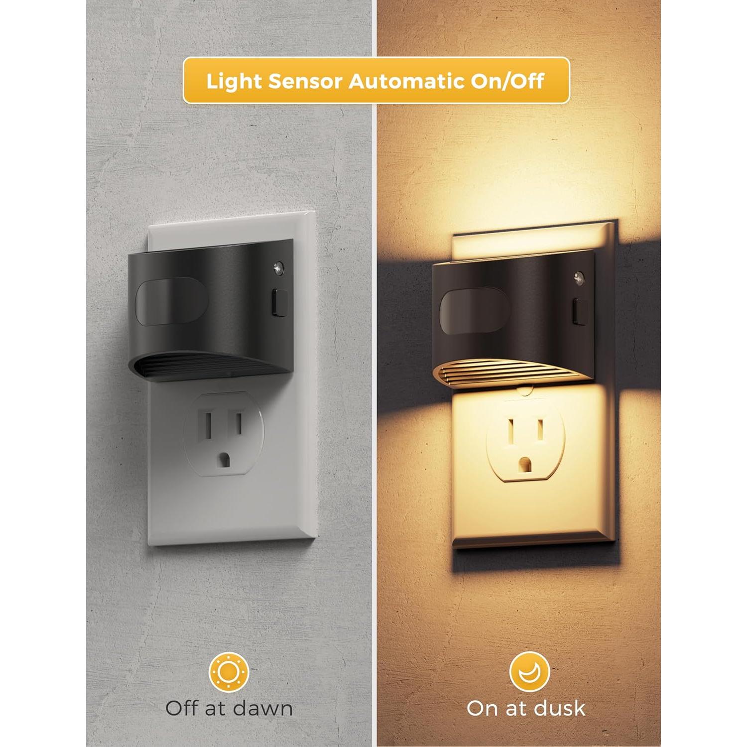 Luz Nocturna LED L LOHAS con Sensor de Movimiento 3000K 2 Pzas