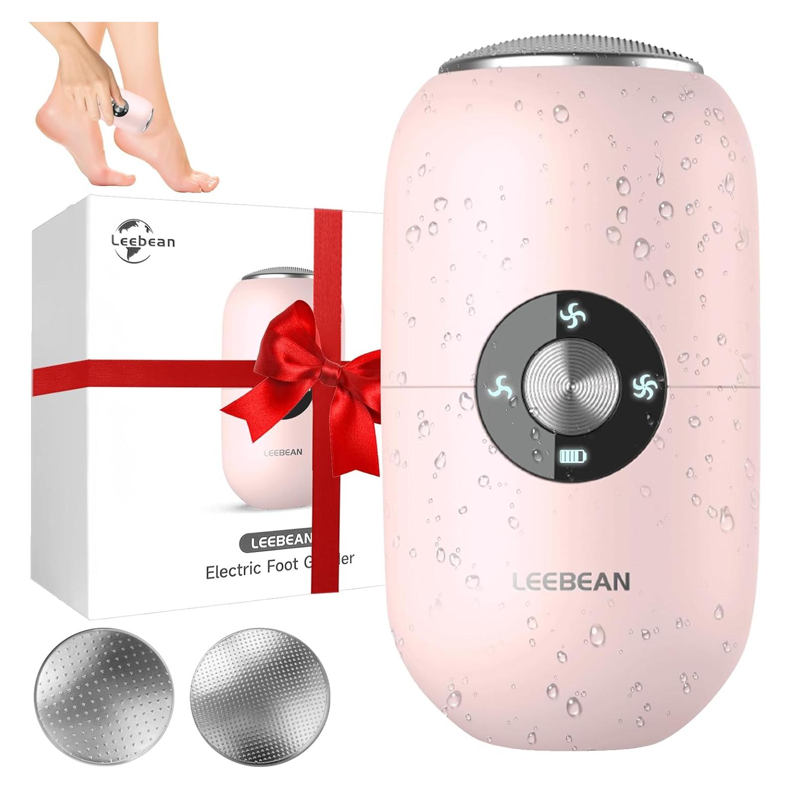 Removedor de Callos Eléctrico Leebean Rosa, 3 Velocidades, Impermeable