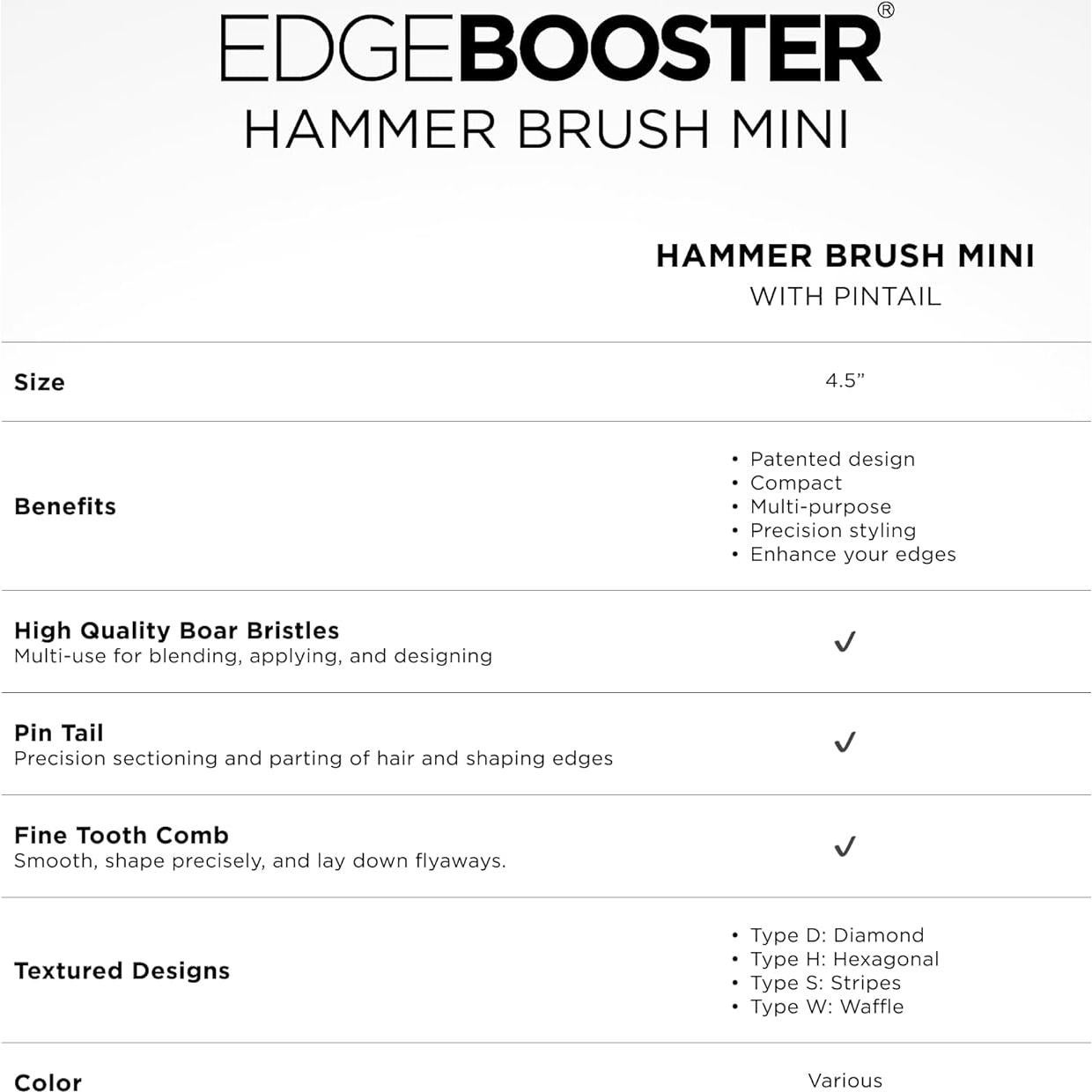 Cepillo de Viaje STYLE FACTOR Hammer Mini Pintail 17cm