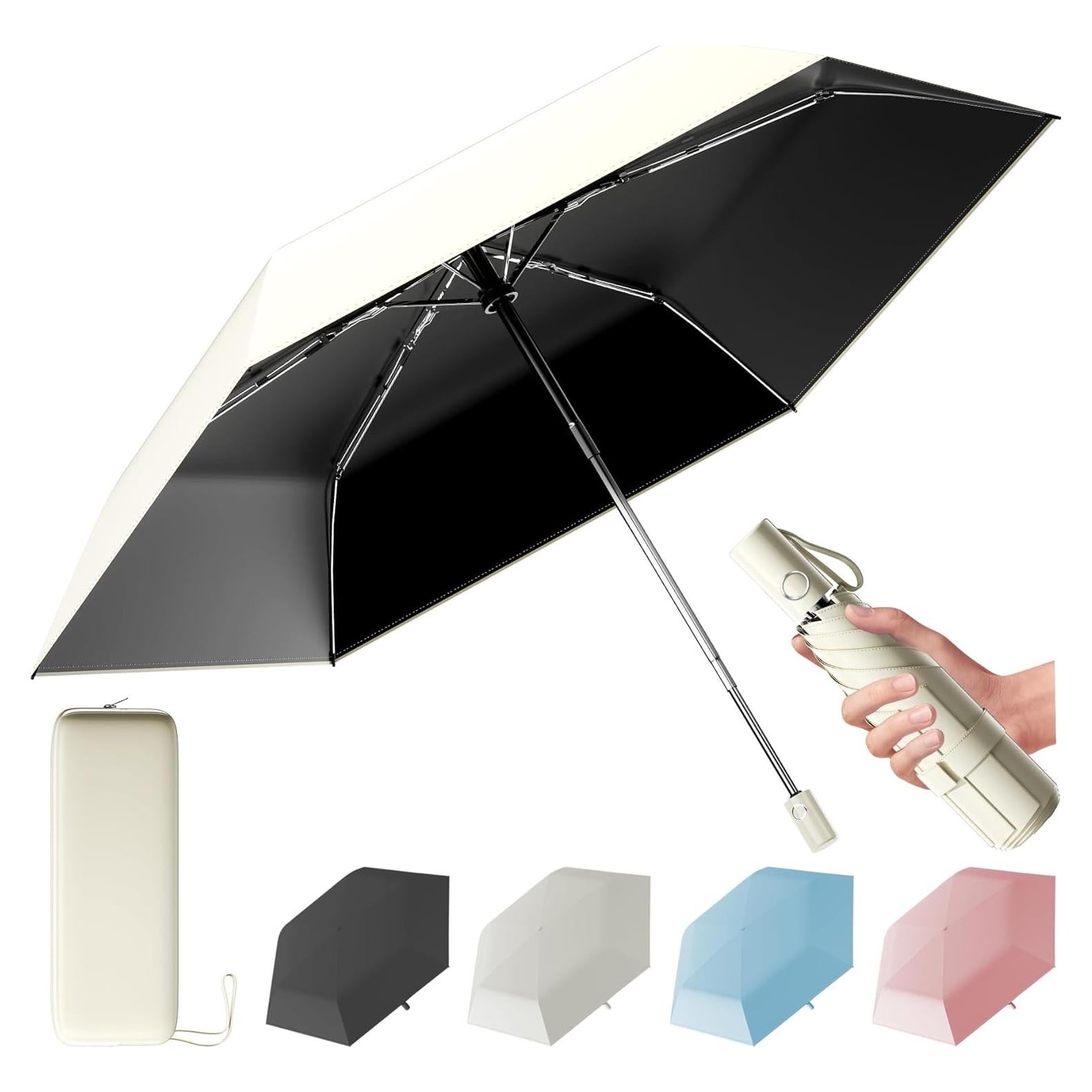 Paraguas Automático Mini Plegable Moorrlii - UV 50+ y Resistente al Viento