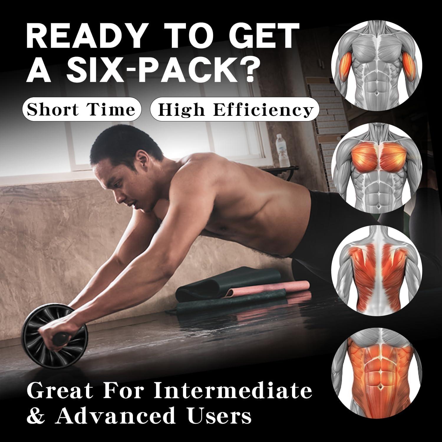 Rueda de Abdominales FEELCAT Rodillo Ab Negro 0.27 kg