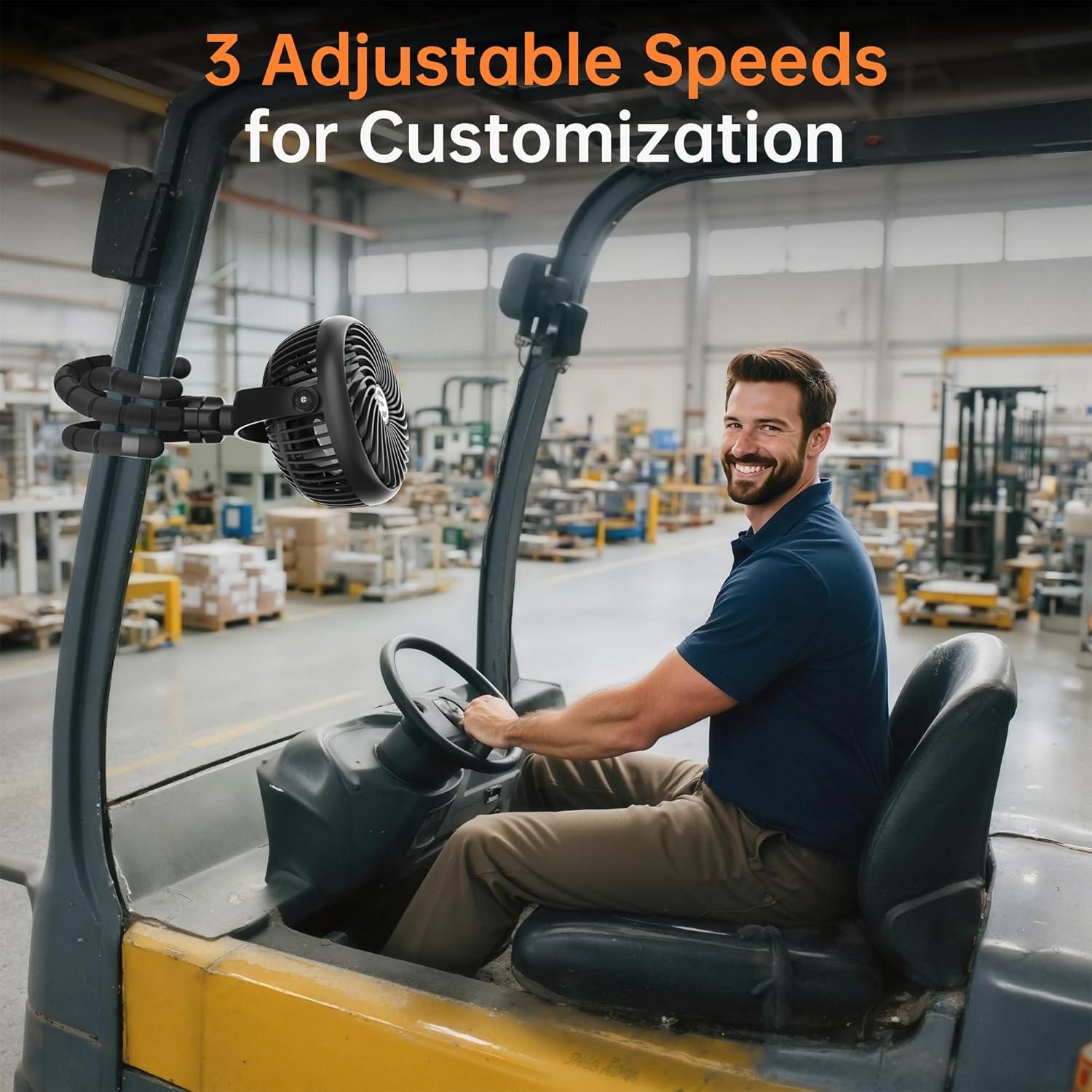 Ventilador de Coche Recargable ASKPULION 5000mAh 3 Velocidades