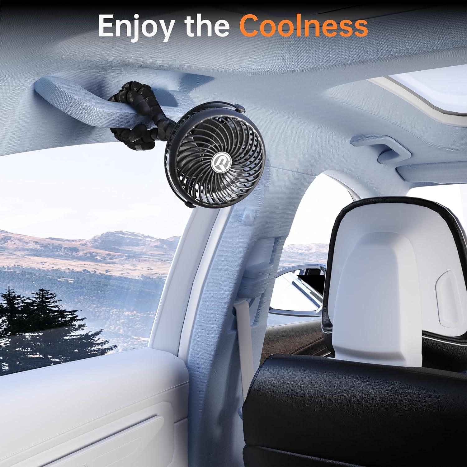 Ventilador de Coche Recargable ASKPULION 5000mAh 3 Velocidades