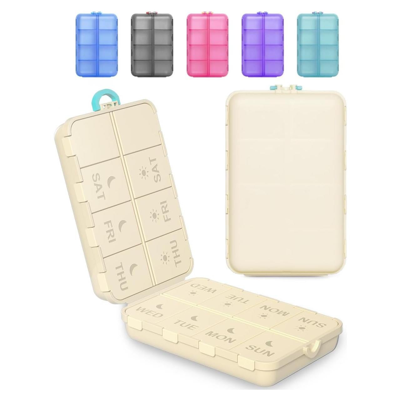 Organizador de Pastillas Semanal SESIIduo 14.9x9.9cm Caqui